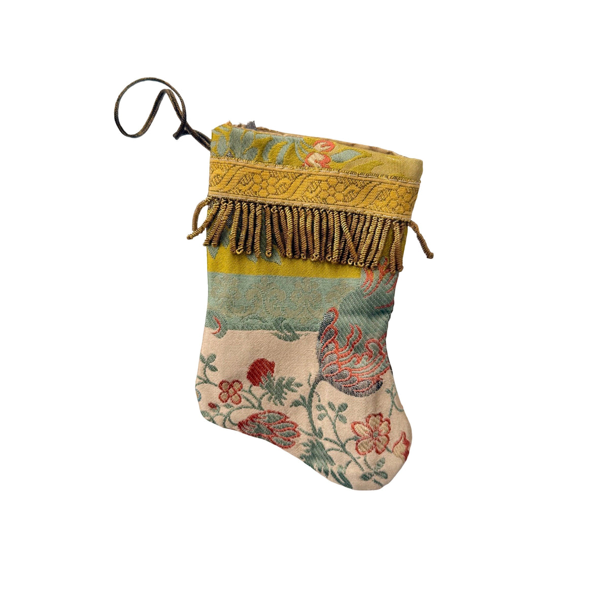 Handmade Mini Stocking from Antique and Vintage Textiles 2618 Ornament B. Viz Design A