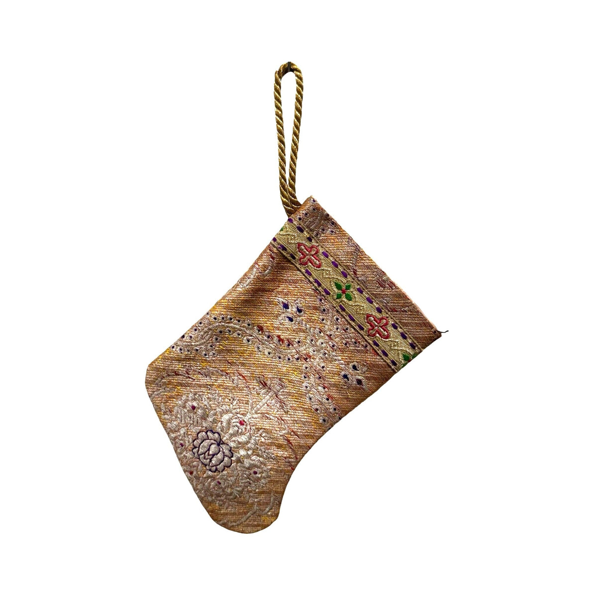 Handmade Mini Stocking from Antique and Vintage Textiles 2639 Ornament B. Viz Design E