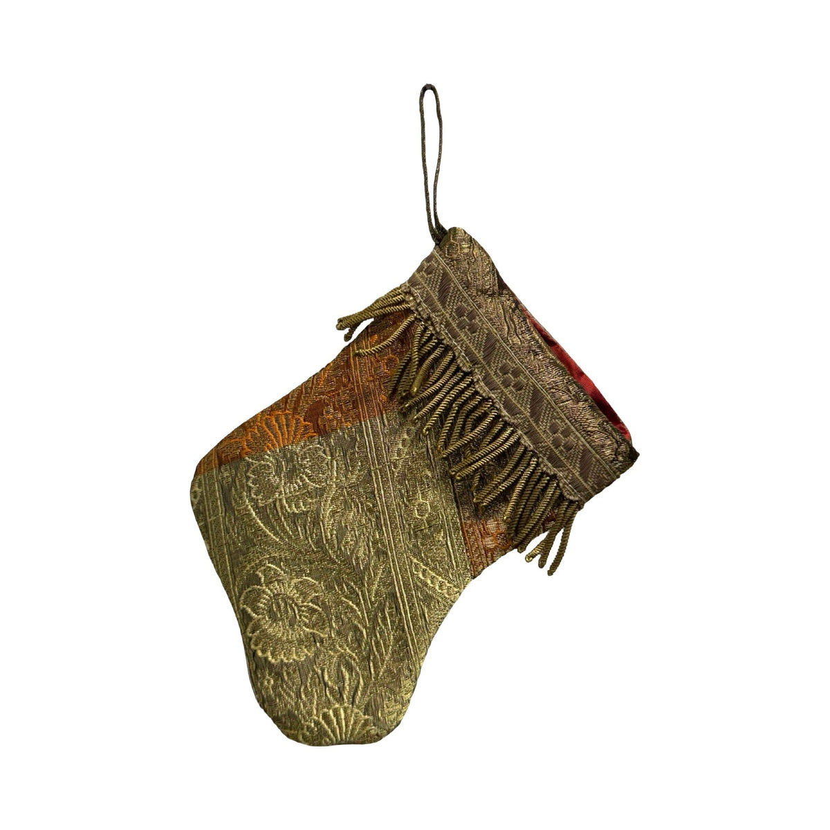 Handmade Mini Stocking from Antique and Vintage Textiles 2640 Ornament B. Viz Design K