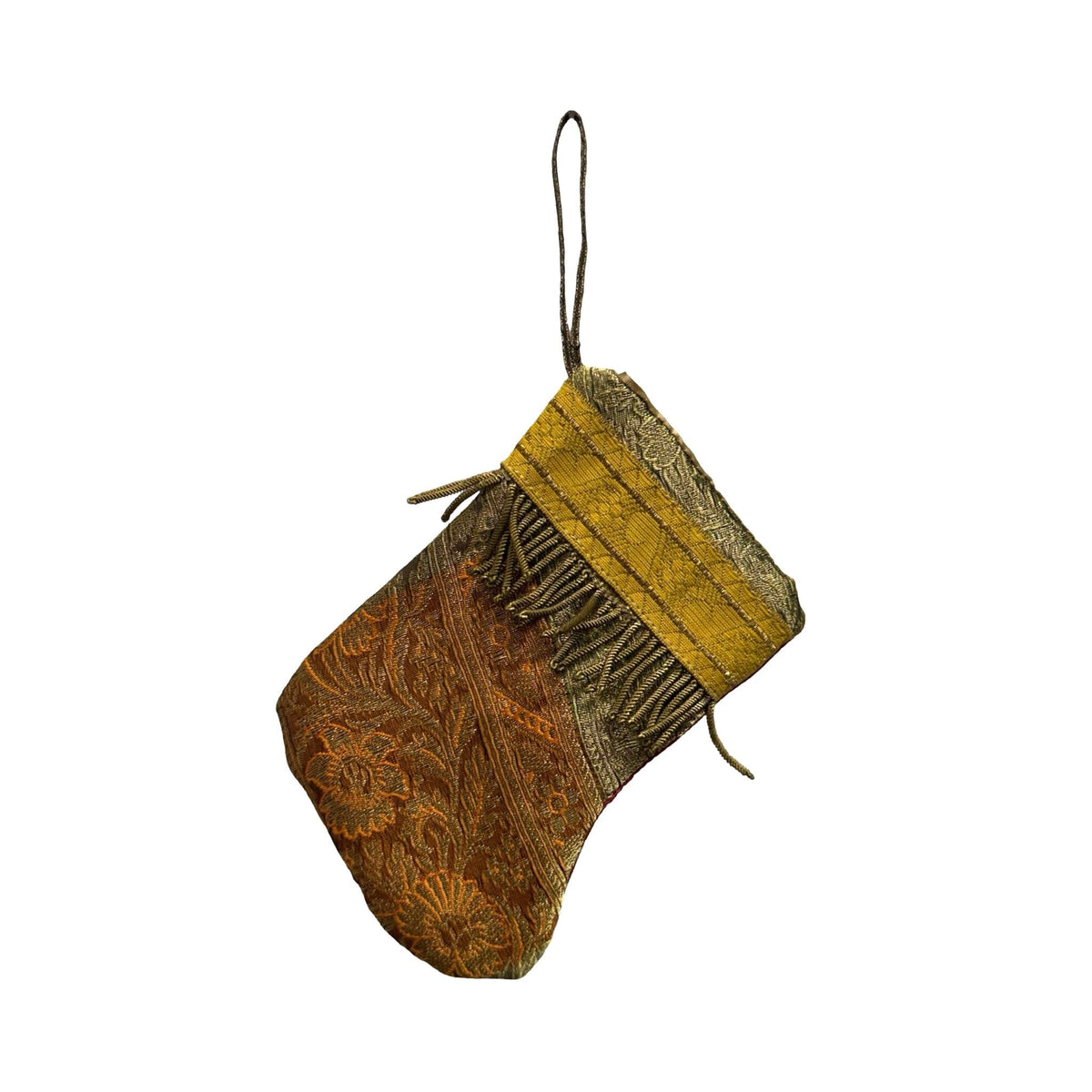 Handmade Mini Stocking from Antique and Vintage Textiles 2640 Ornament B. Viz Design N