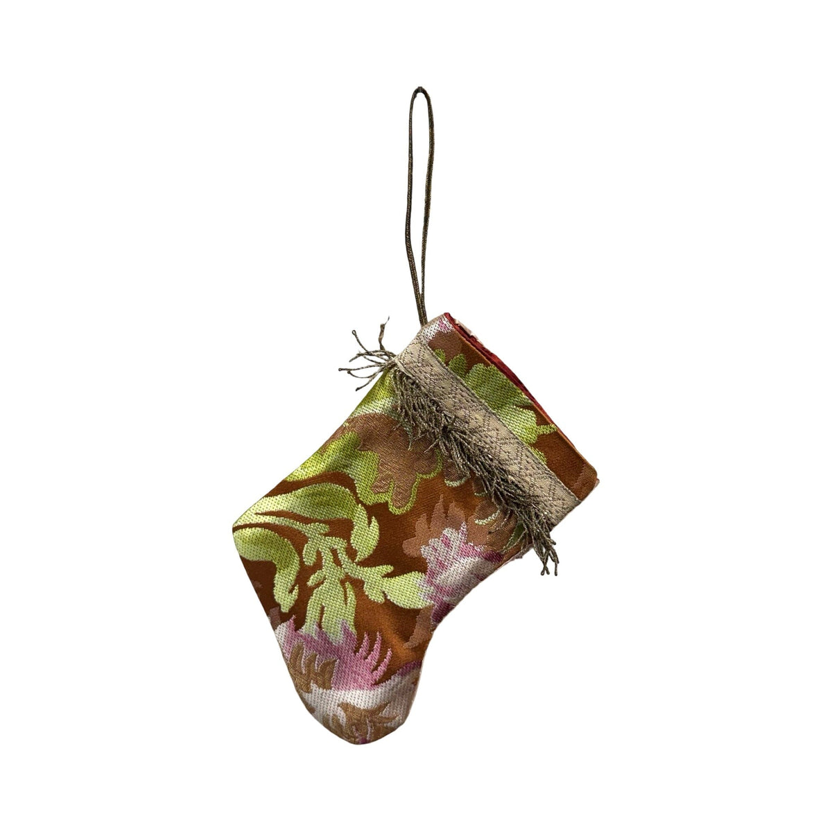 Handmade Mini Stocking from Antique and Vintage Textiles 2643 Ornament B. Viz Design O