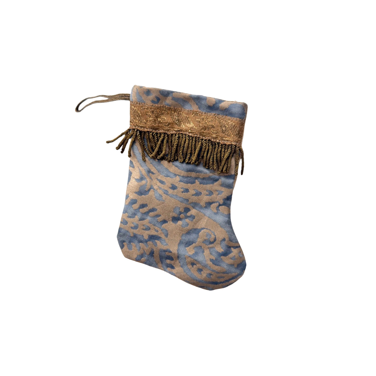 Handmade Mini Stocking from Antique and Vintage Textiles 2644 Ornament B. Viz Design B