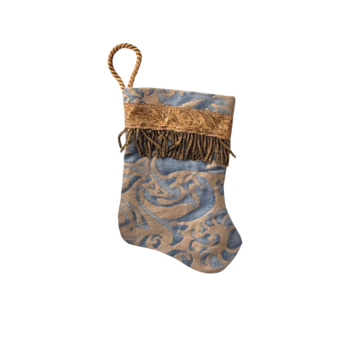 Handmade Mini Stocking from Antique and Vintage Textiles 2644 Ornament B. Viz Design F