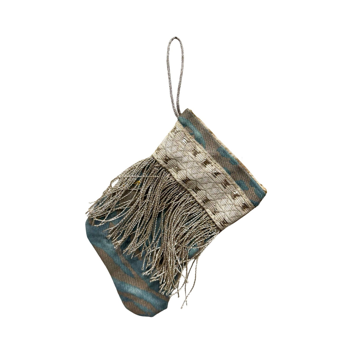 Handmade Mini Stocking from Antique and Vintage Textiles 2645 Ornament B. Viz Design H