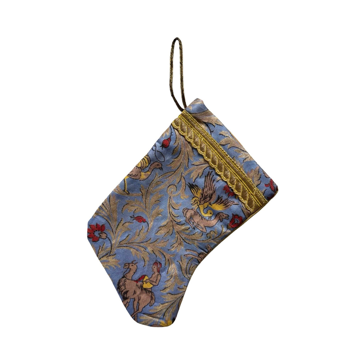 Handmade Mini Stocking from Antique and Vintage Textiles 2646 Ornament B. Viz Design C