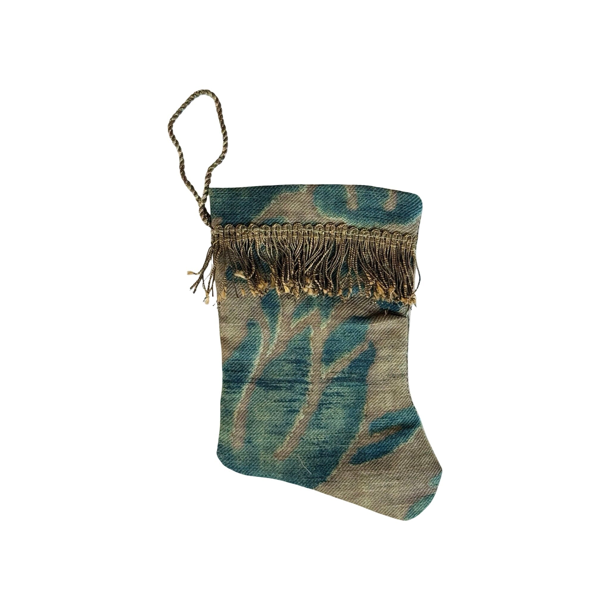 Handmade Mini Stocking from Antique and Vintage Textiles - Ornament B. Viz Design
