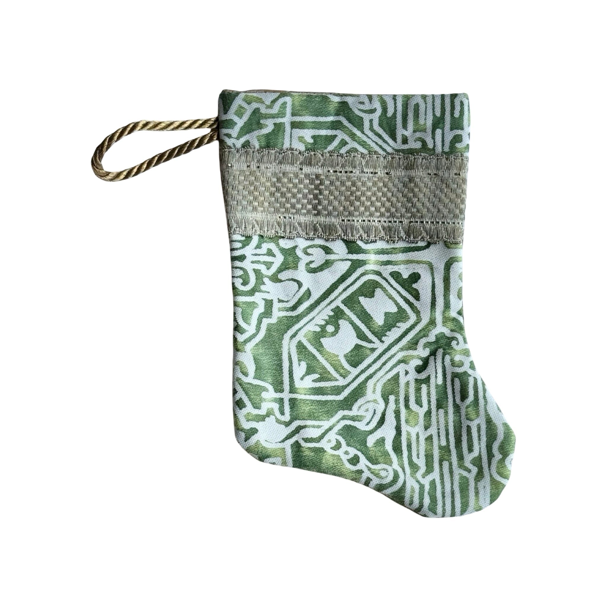 Handmade Mini Stocking from Antique and Vintage Textiles - Ornament B. Viz Design