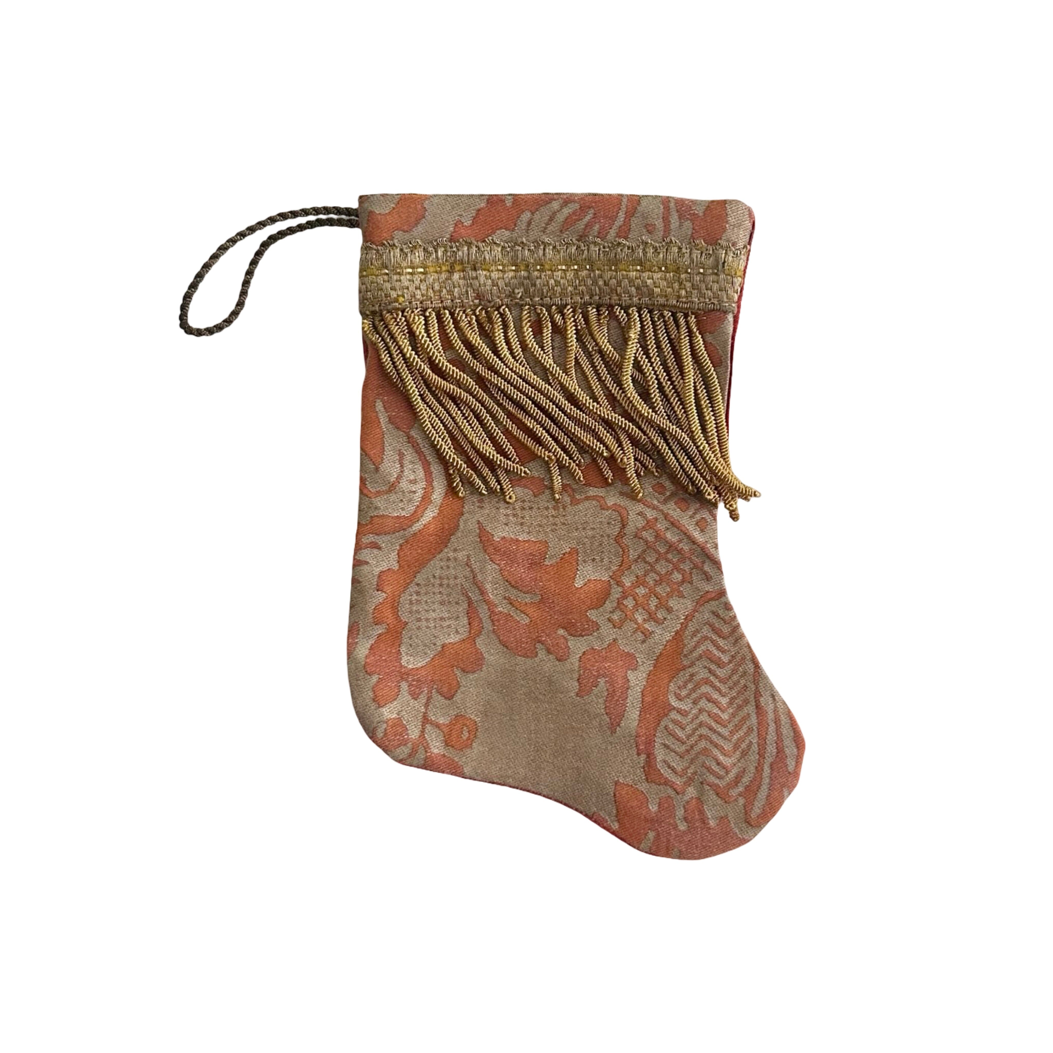 Handmade Mini Stocking from Antique and Vintage Textiles Ornament B. Viz Design A