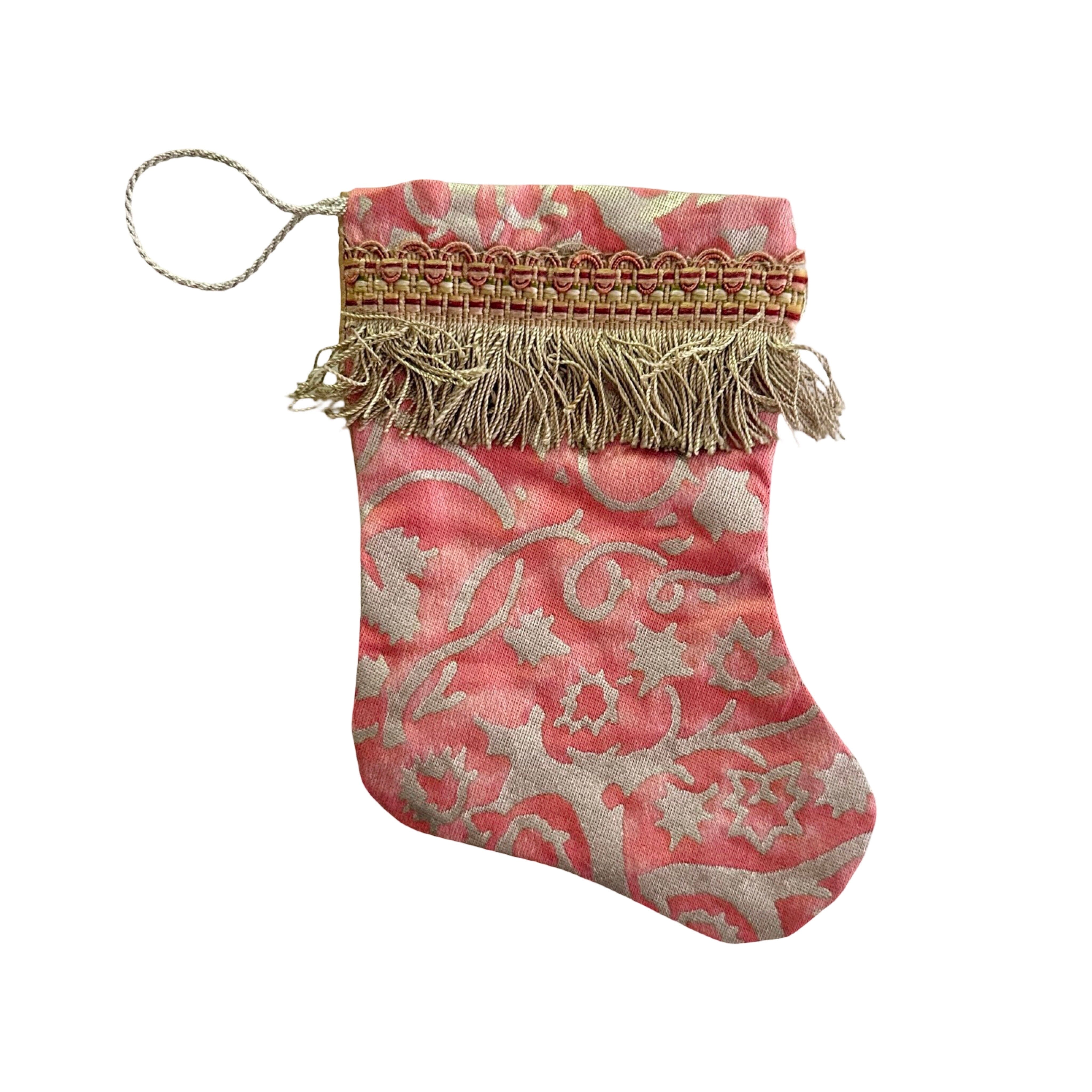 Handmade Mini Stocking from Antique and Vintage Textiles Ornament B. Viz Design A