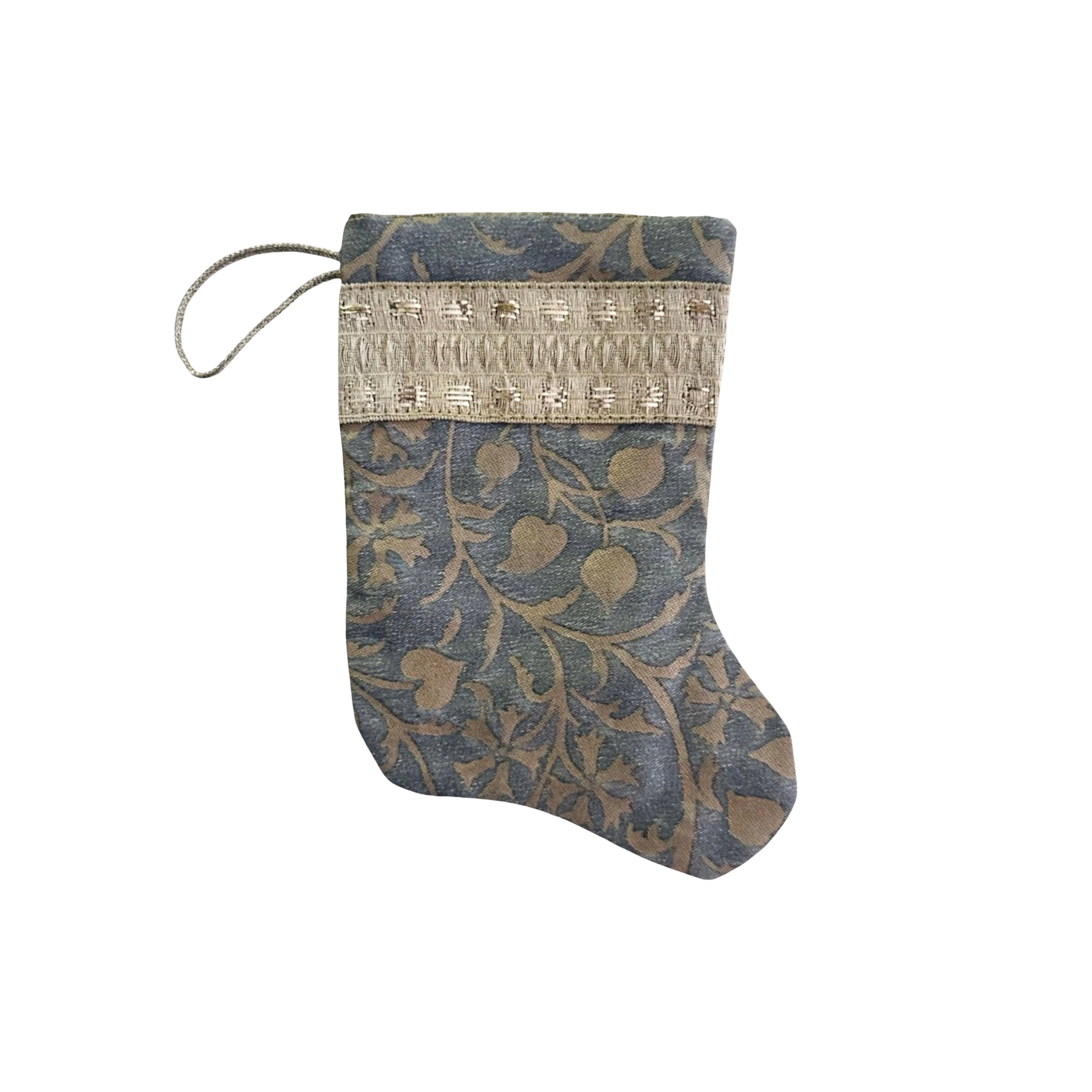 Handmade Mini Stocking from Antique and Vintage Textiles Ornament B. Viz Design A