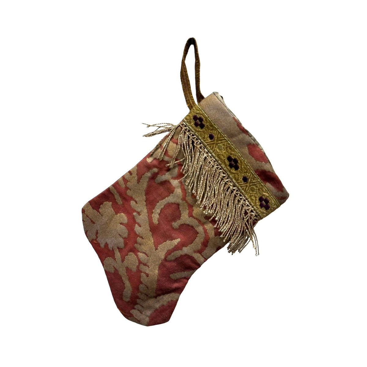 Handmade Mini Stocking from Antique and Vintage Textiles Ornament B. Viz Design A