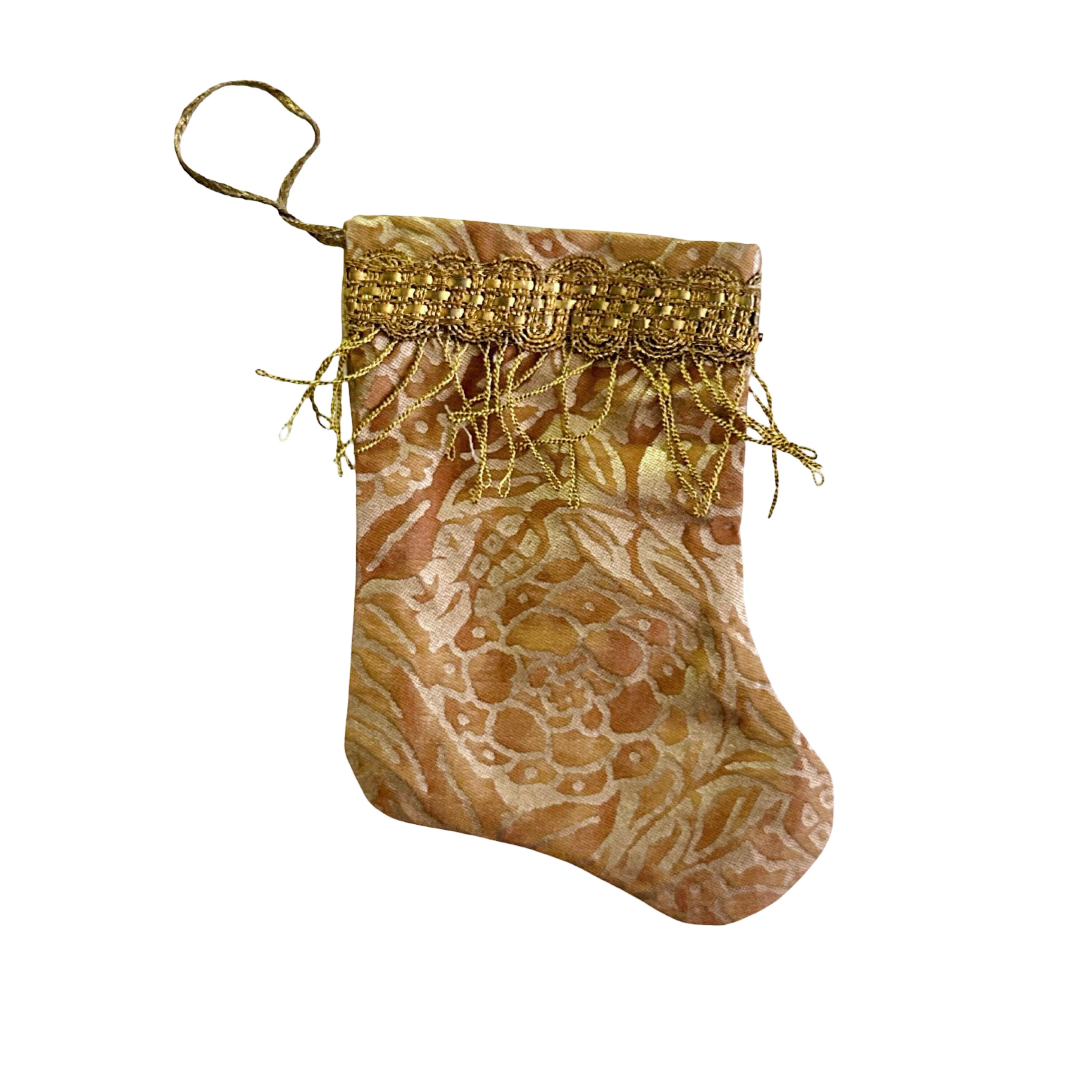 Handmade Mini Stocking from Antique and Vintage Textiles Ornament B. Viz Design A