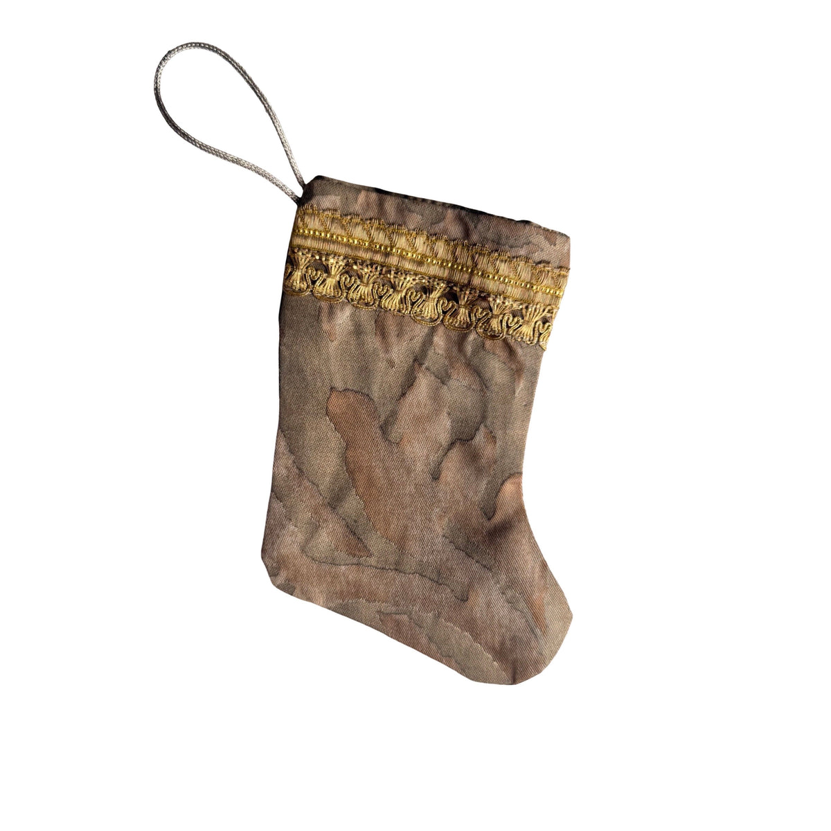 Handmade Mini Stocking from Antique and Vintage Textiles Ornament B. Viz Design B