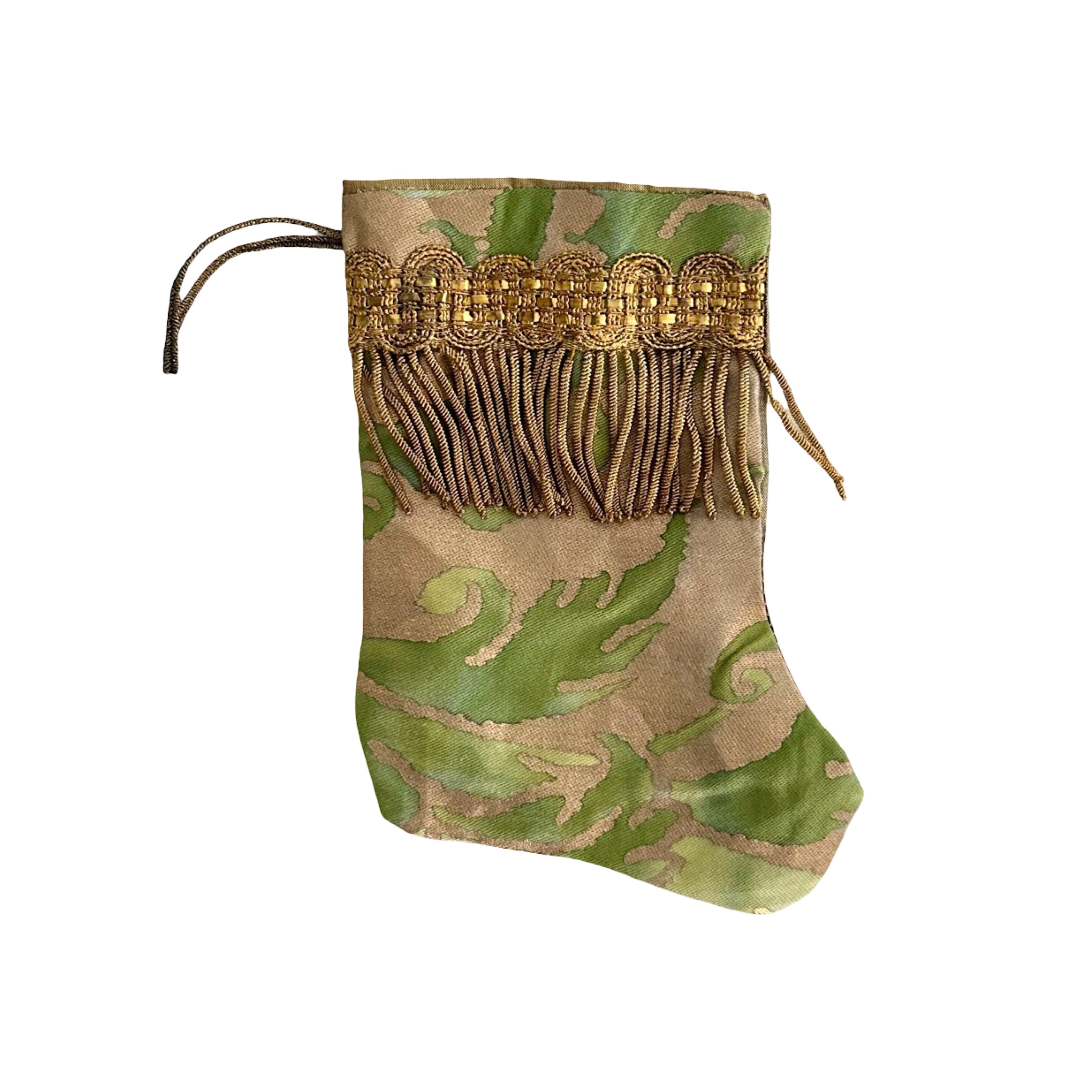 Handmade Mini Stocking from Antique and Vintage Textiles Ornament B. Viz Design B