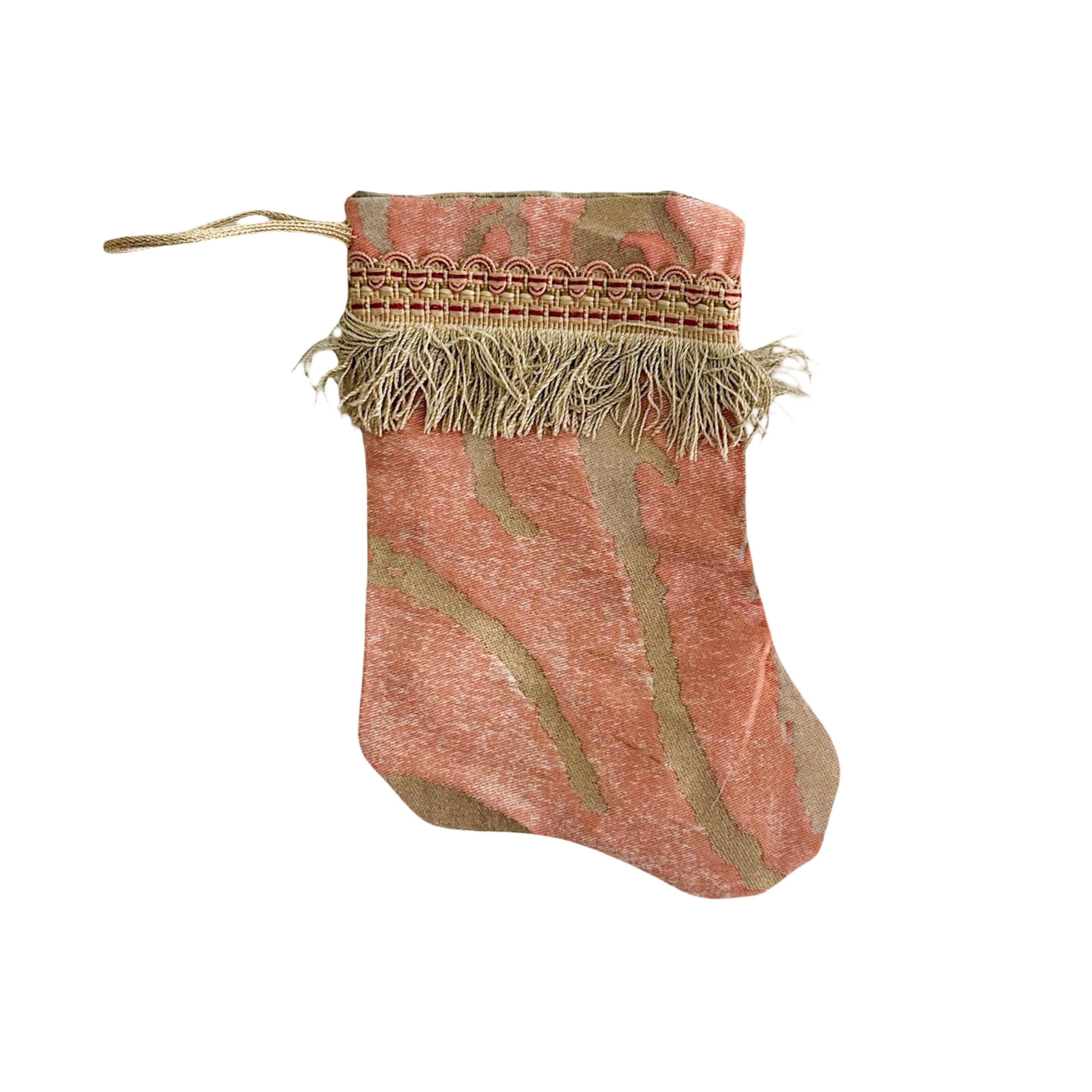 Handmade Mini Stocking from Antique and Vintage Textiles Ornament B. Viz Design B