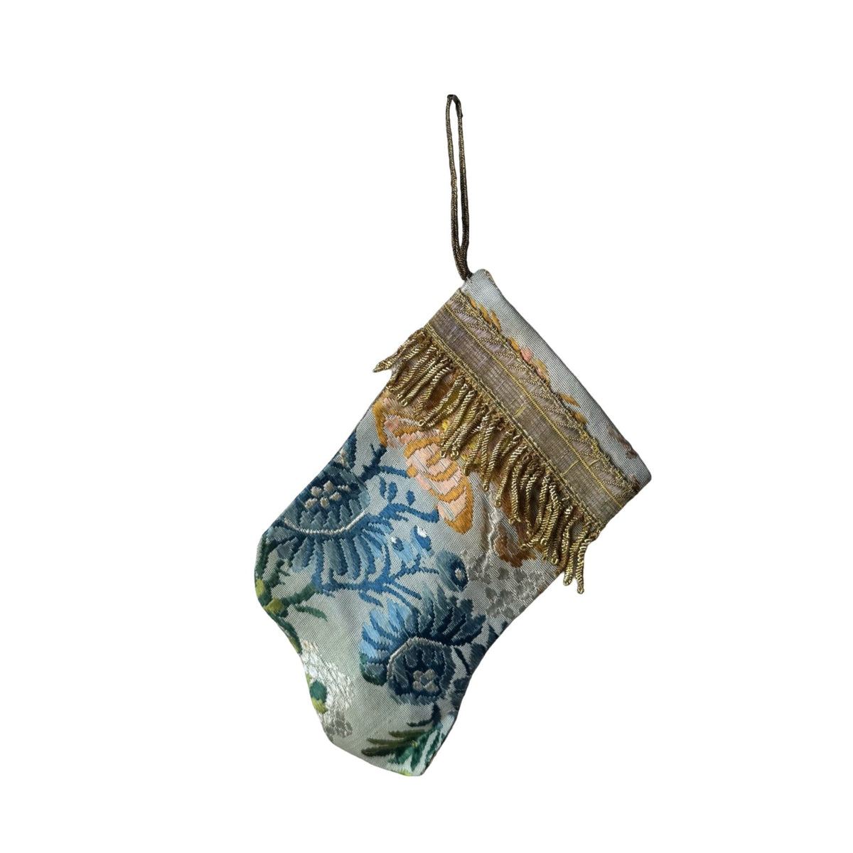 Handmade Mini Stocking from Antique and Vintage Textiles Ornament B. Viz Design BB