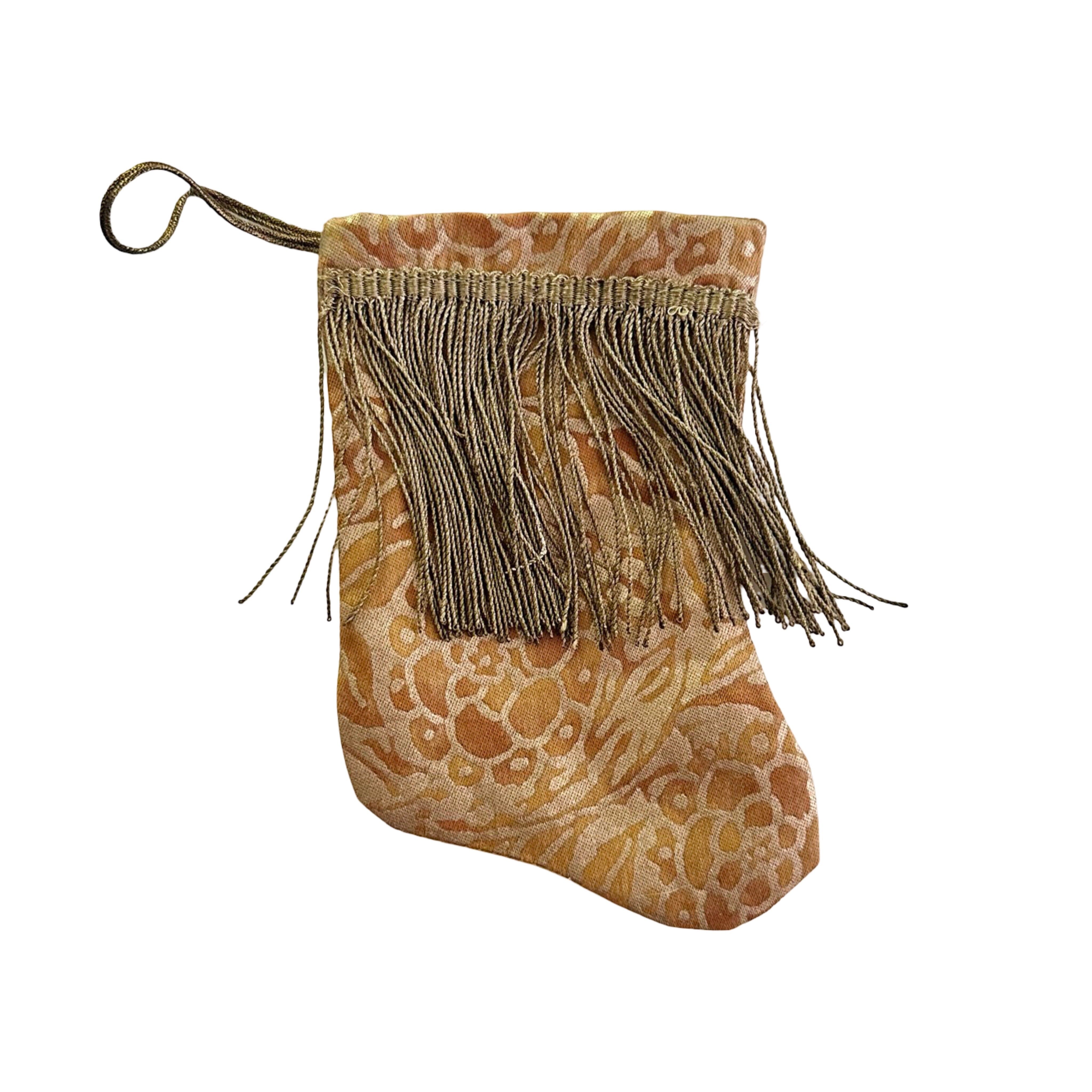 Handmade Mini Stocking from Antique and Vintage Textiles Ornament B. Viz Design C