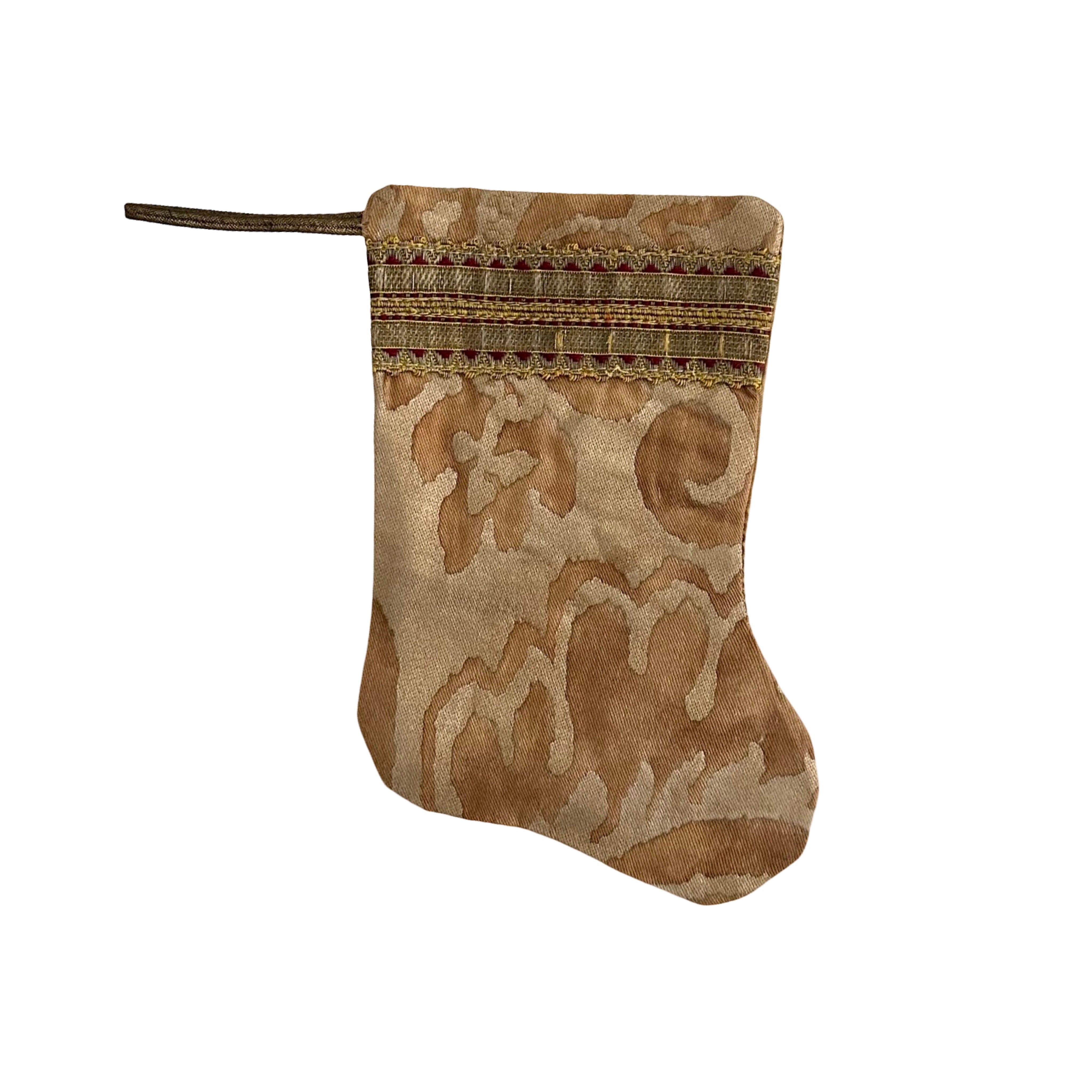 Handmade Mini Stocking from Antique and Vintage Textiles Ornament B. Viz Design C