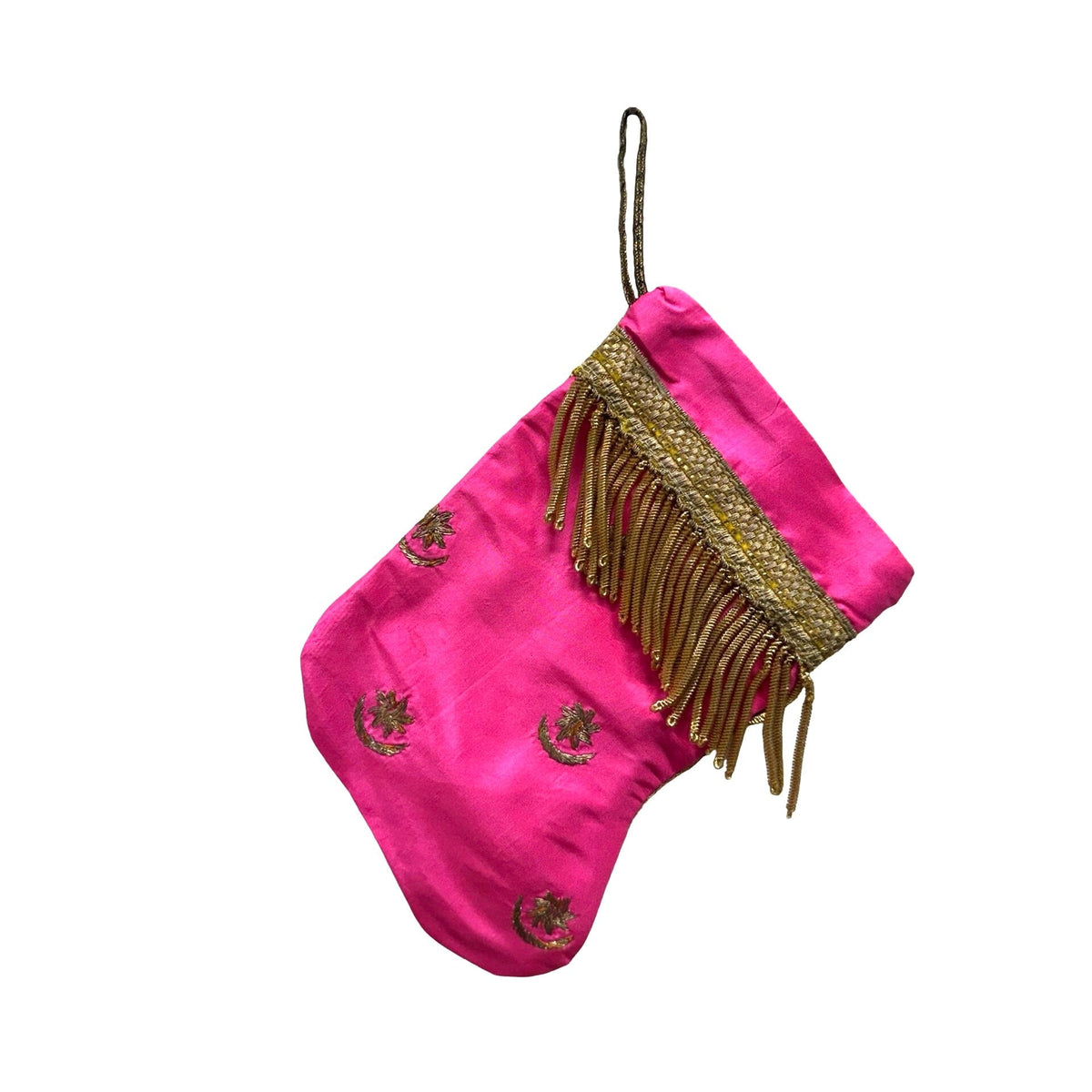 Handmade Mini Stocking from Antique and Vintage Textiles Ornament B. Viz Design D