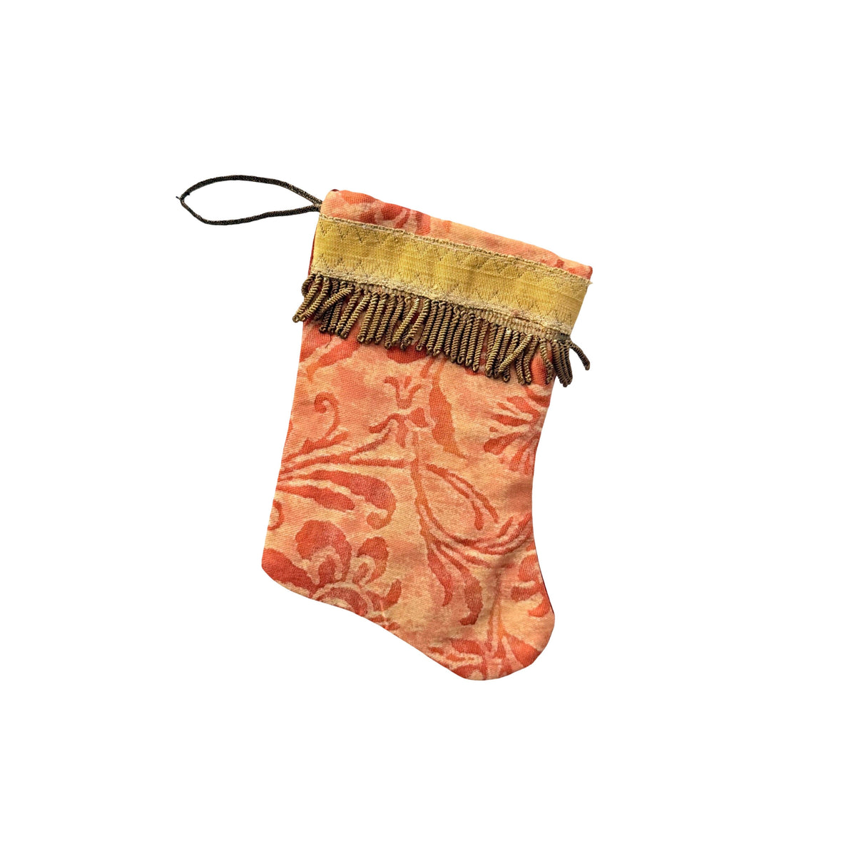 Handmade Mini Stocking from Antique and Vintage Textiles Ornament B. Viz Design E