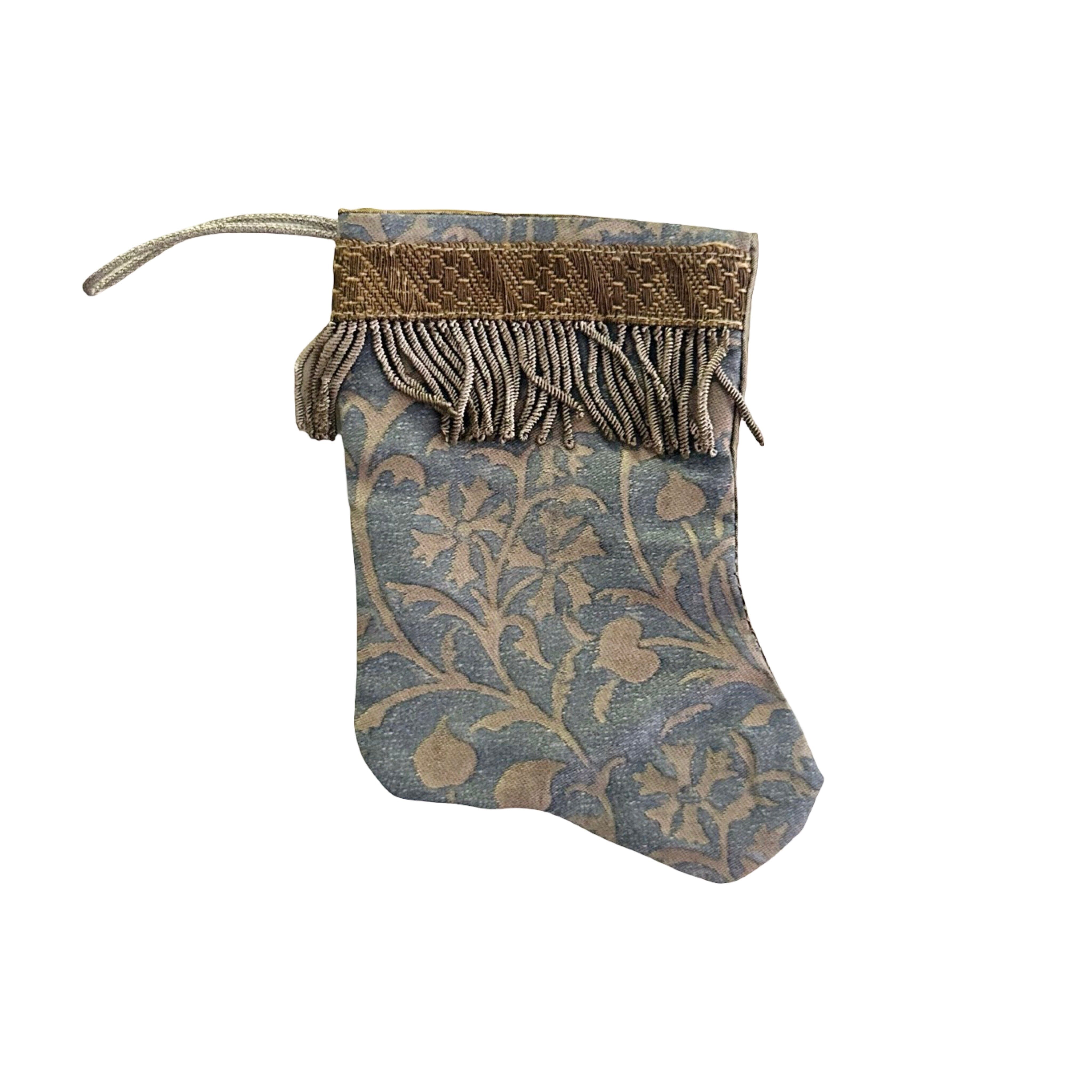 Handmade Mini Stocking from Antique and Vintage Textiles Ornament B. Viz Design G