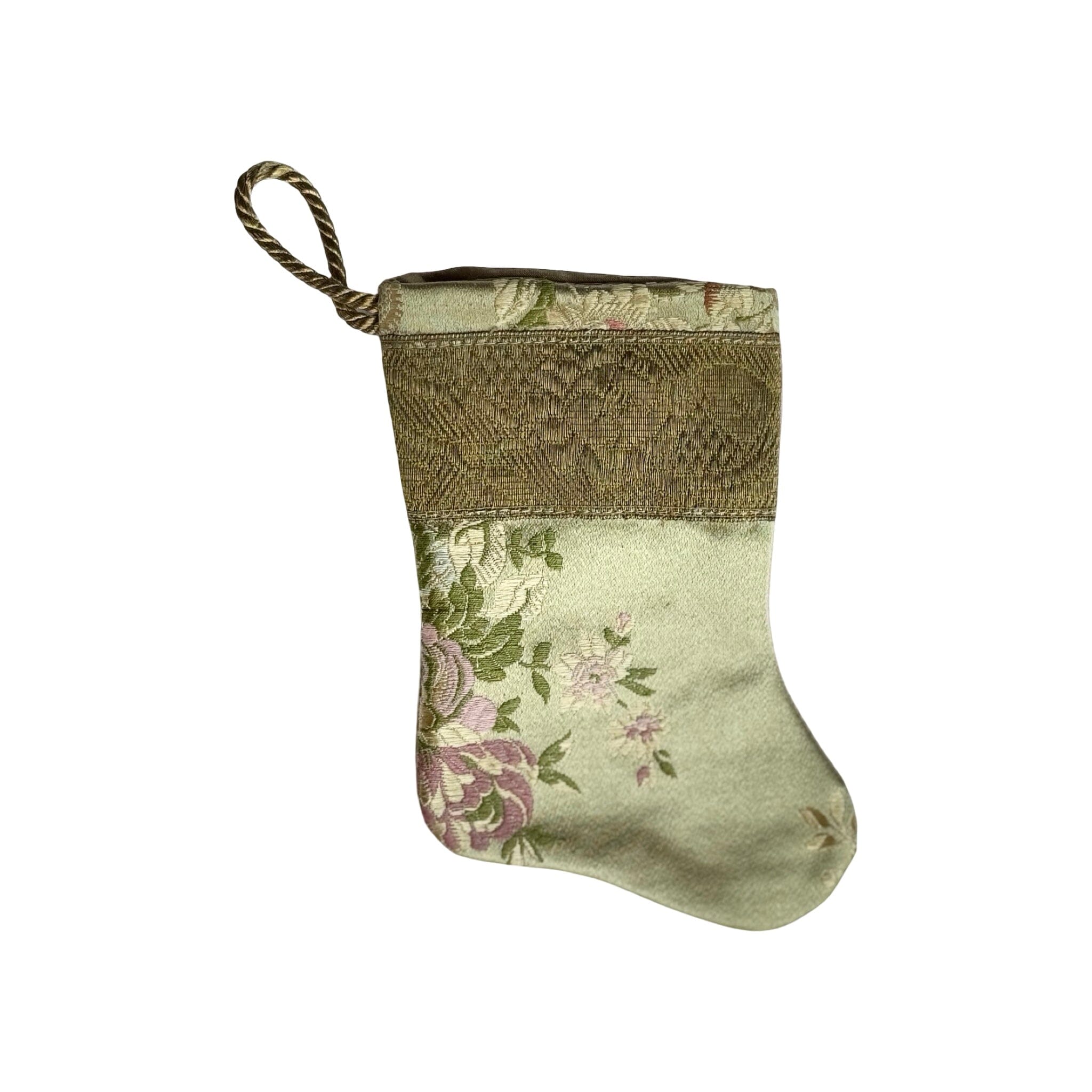 Handmade Mini Stocking from Antique and Vintage Textiles - Ornament B. Viz Design H