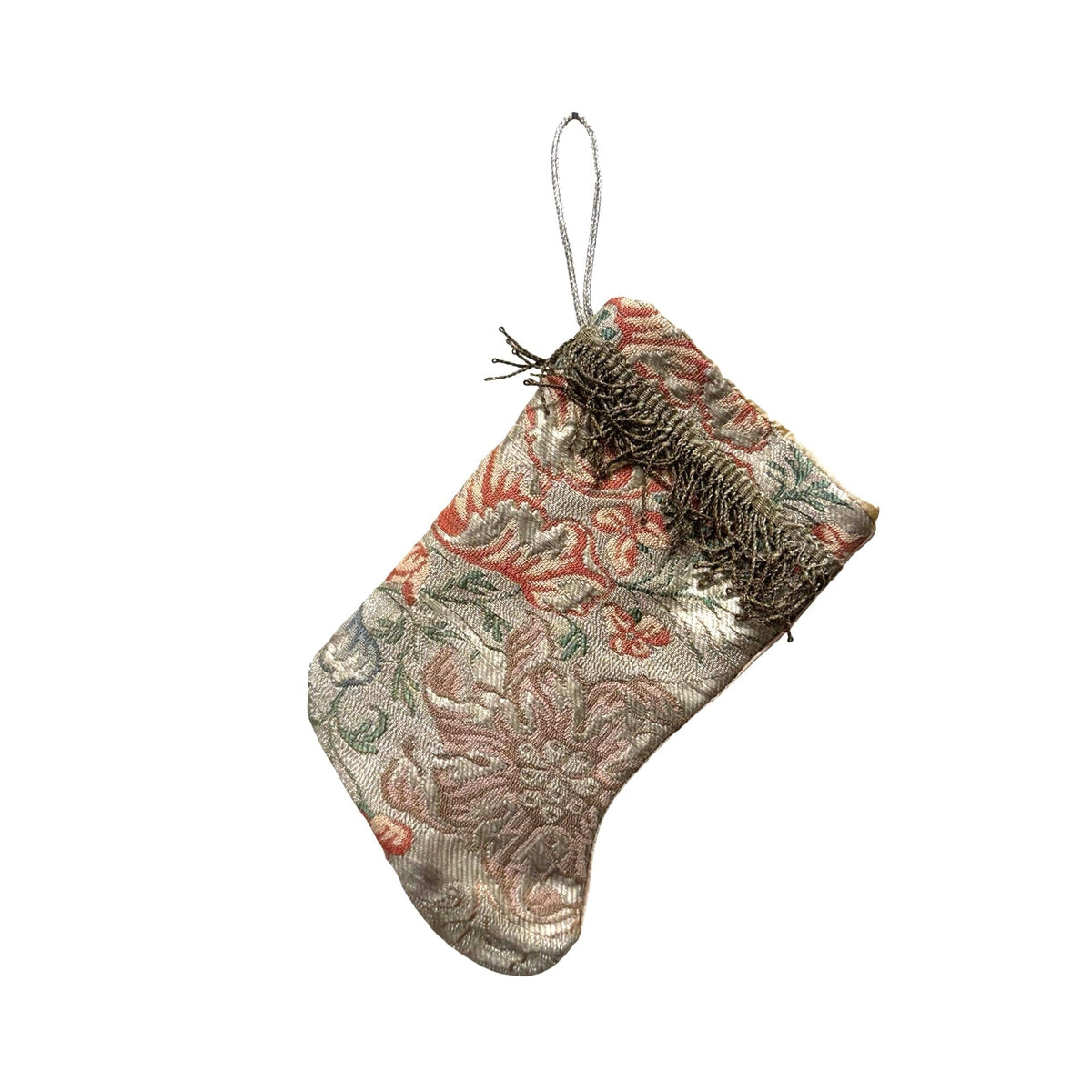 Handmade Mini Stocking from Antique and Vintage Textiles Ornament B. Viz Design I