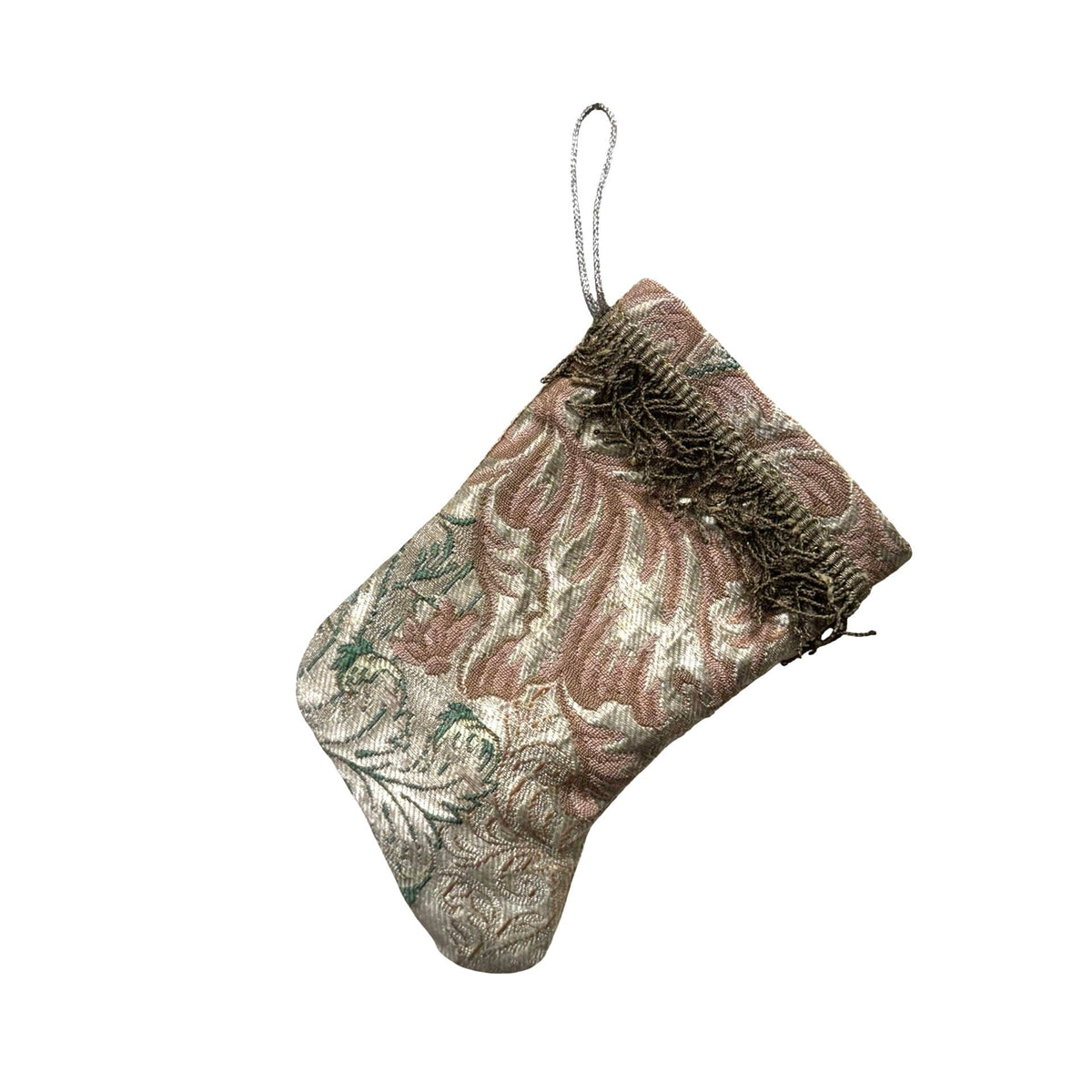 Handmade Mini Stocking from Antique and Vintage Textiles Ornament B. Viz Design K