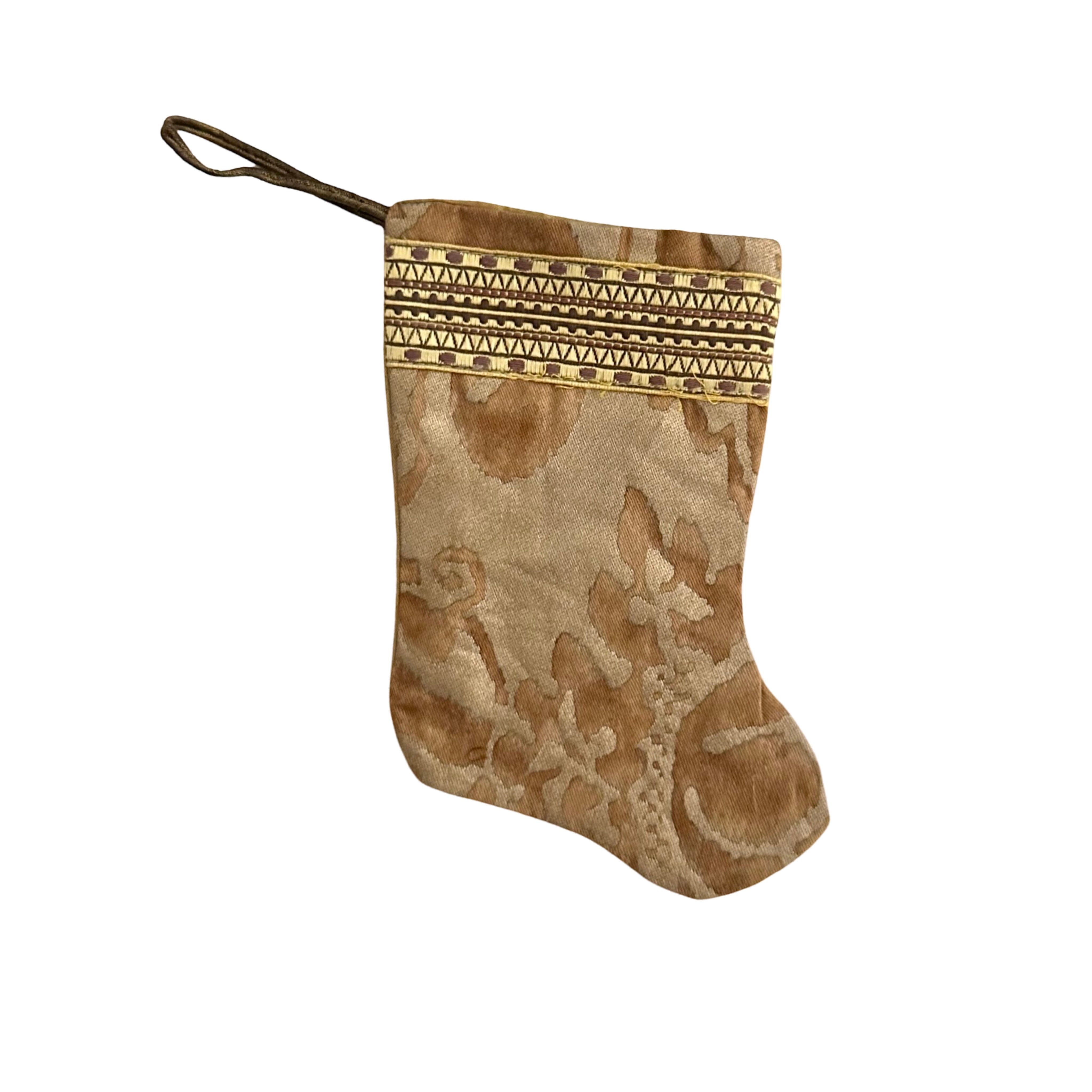 Handmade Mini Stocking from Antique and Vintage Textiles Ornament B. Viz Design K