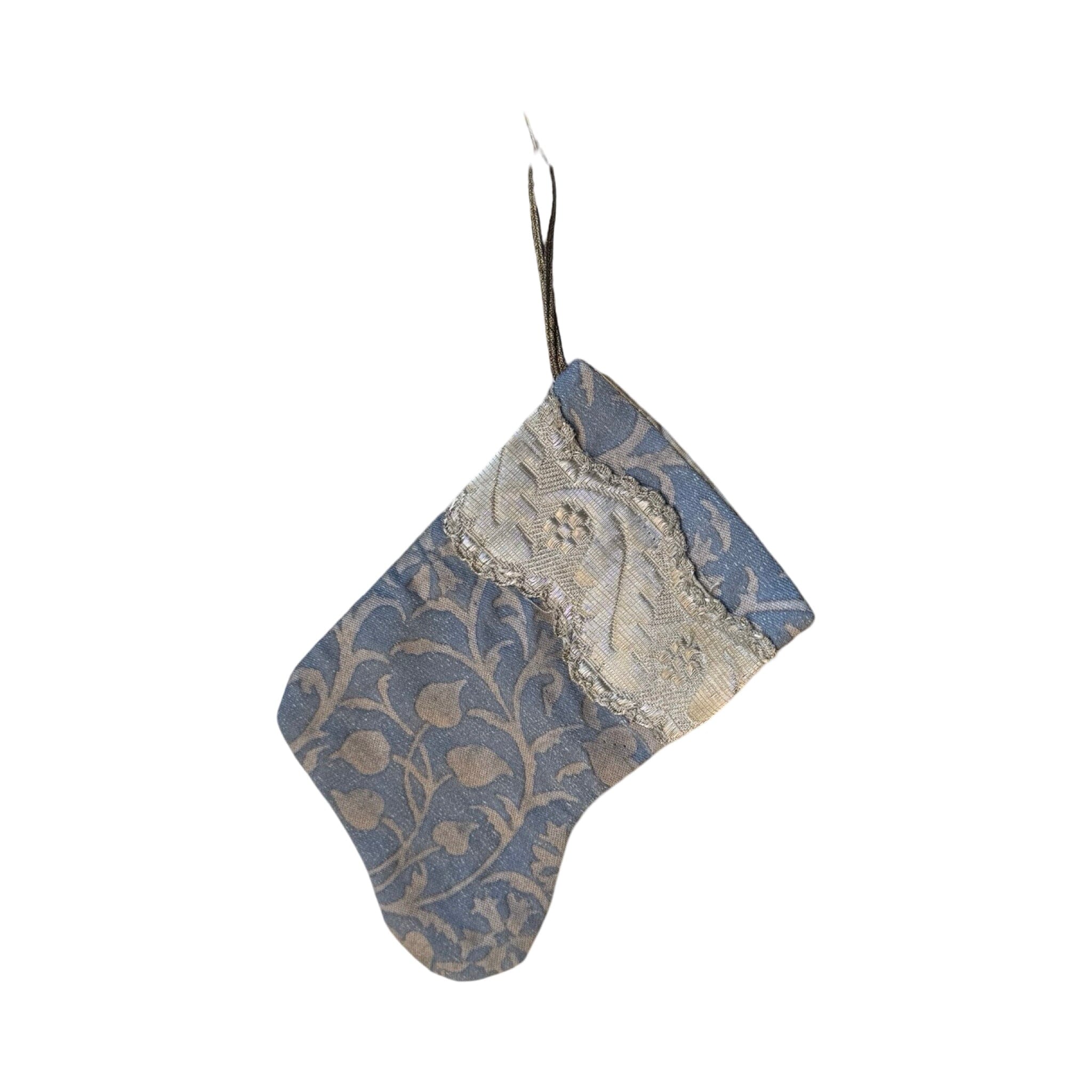 Handmade Mini Stocking from Antique and Vintage Textiles Ornament B. Viz Design M