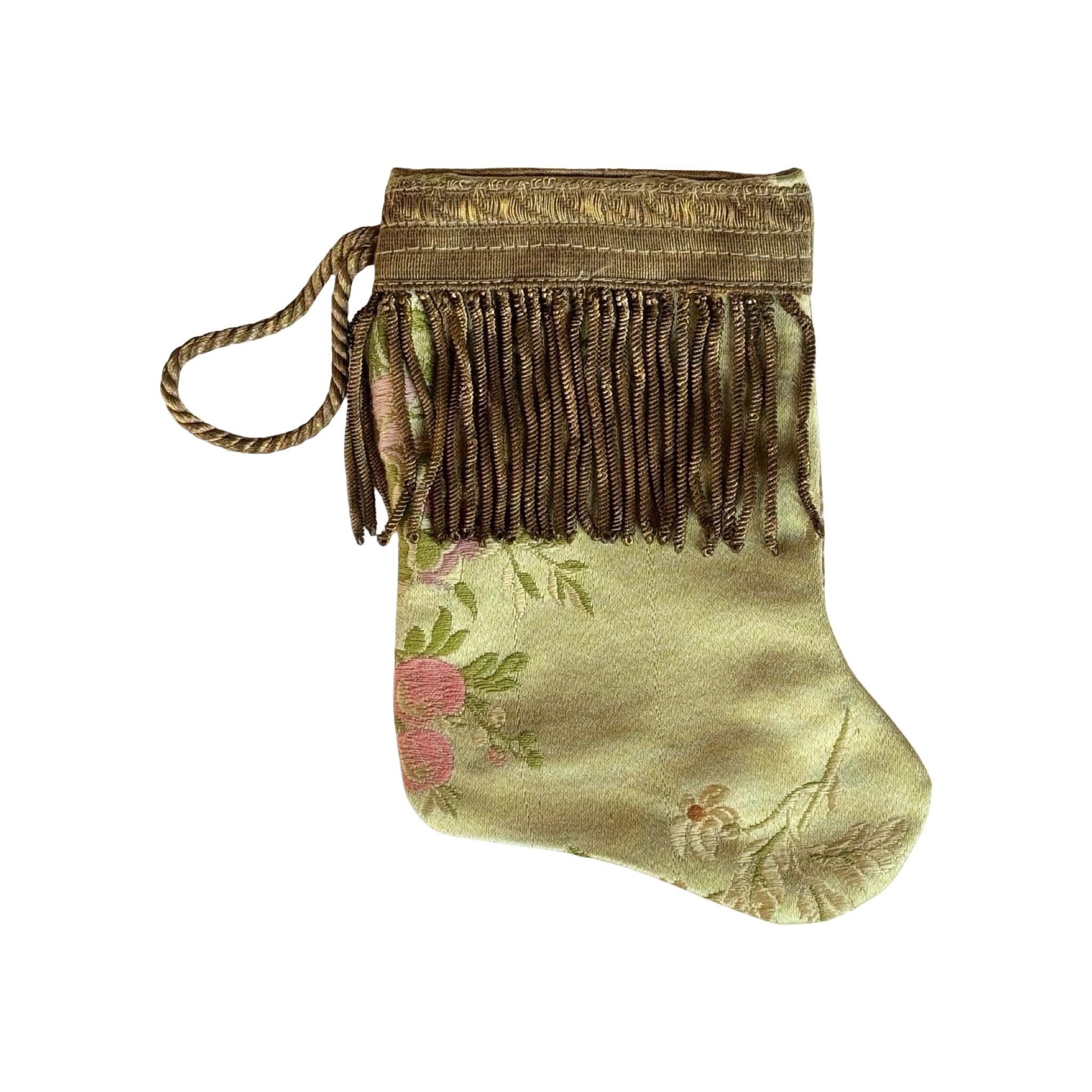 Handmade Mini Stocking from Antique and Vintage Textiles - Ornament B. Viz Design MM