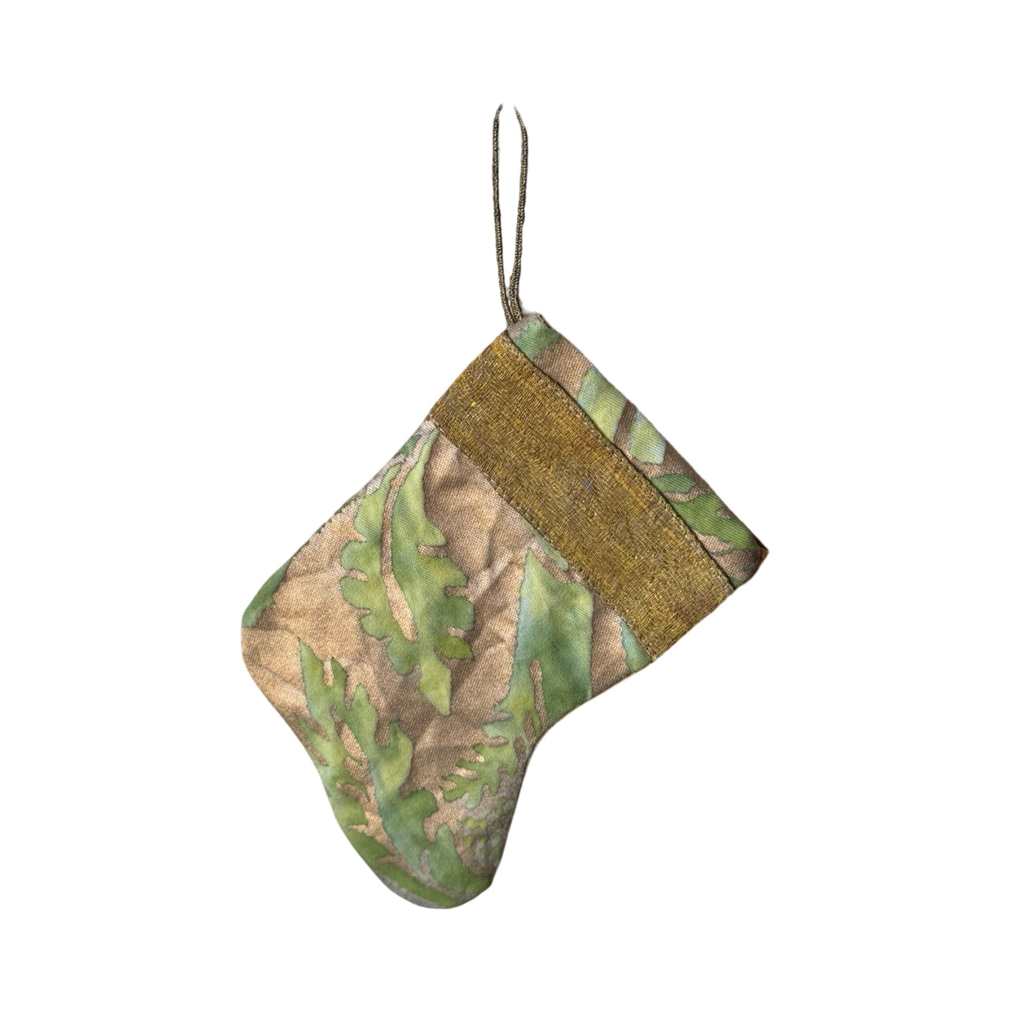 Handmade Mini Stocking from Antique and Vintage Textiles Ornament B. Viz Design N