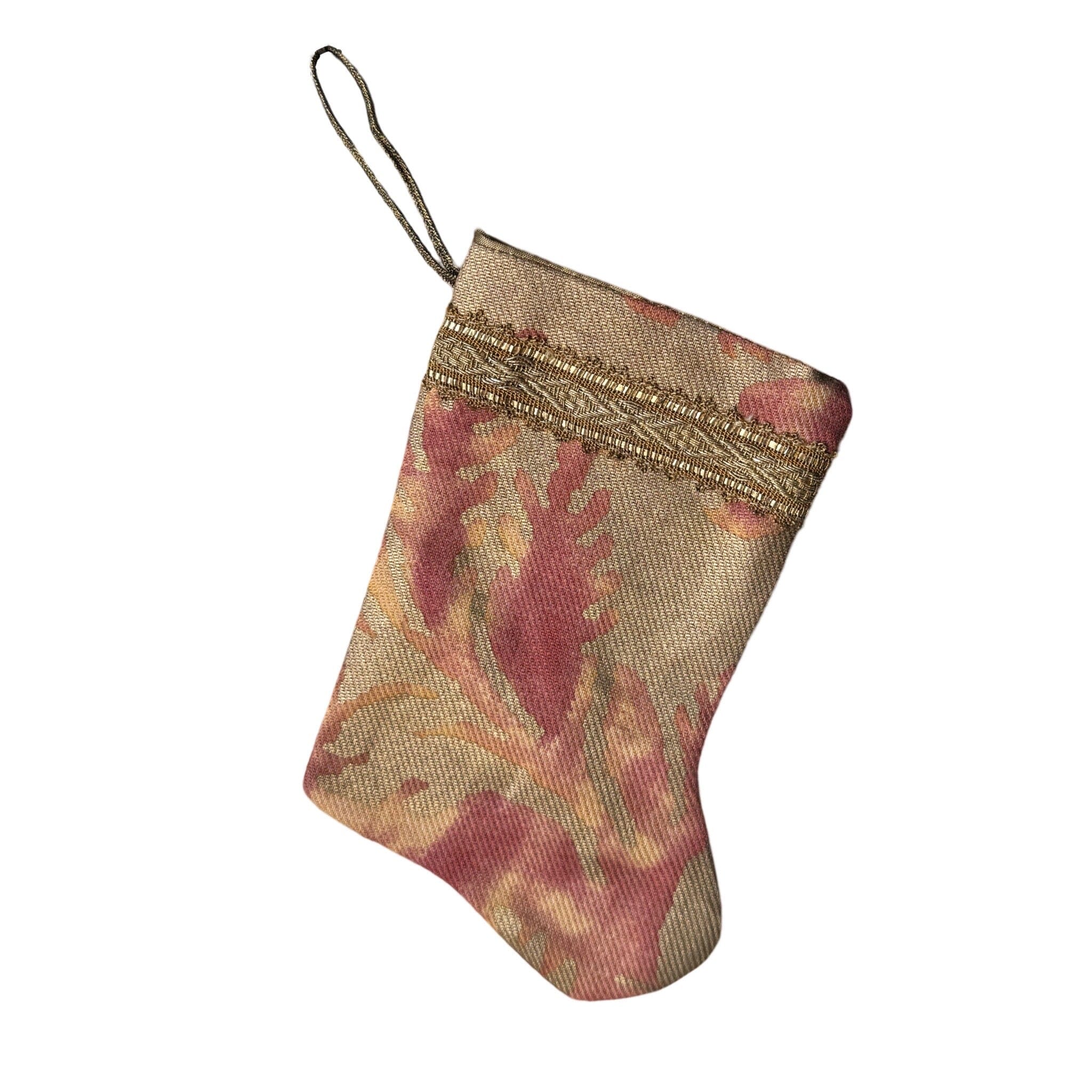 Handmade Mini Stocking from Antique and Vintage Textiles Ornament B. Viz Design N