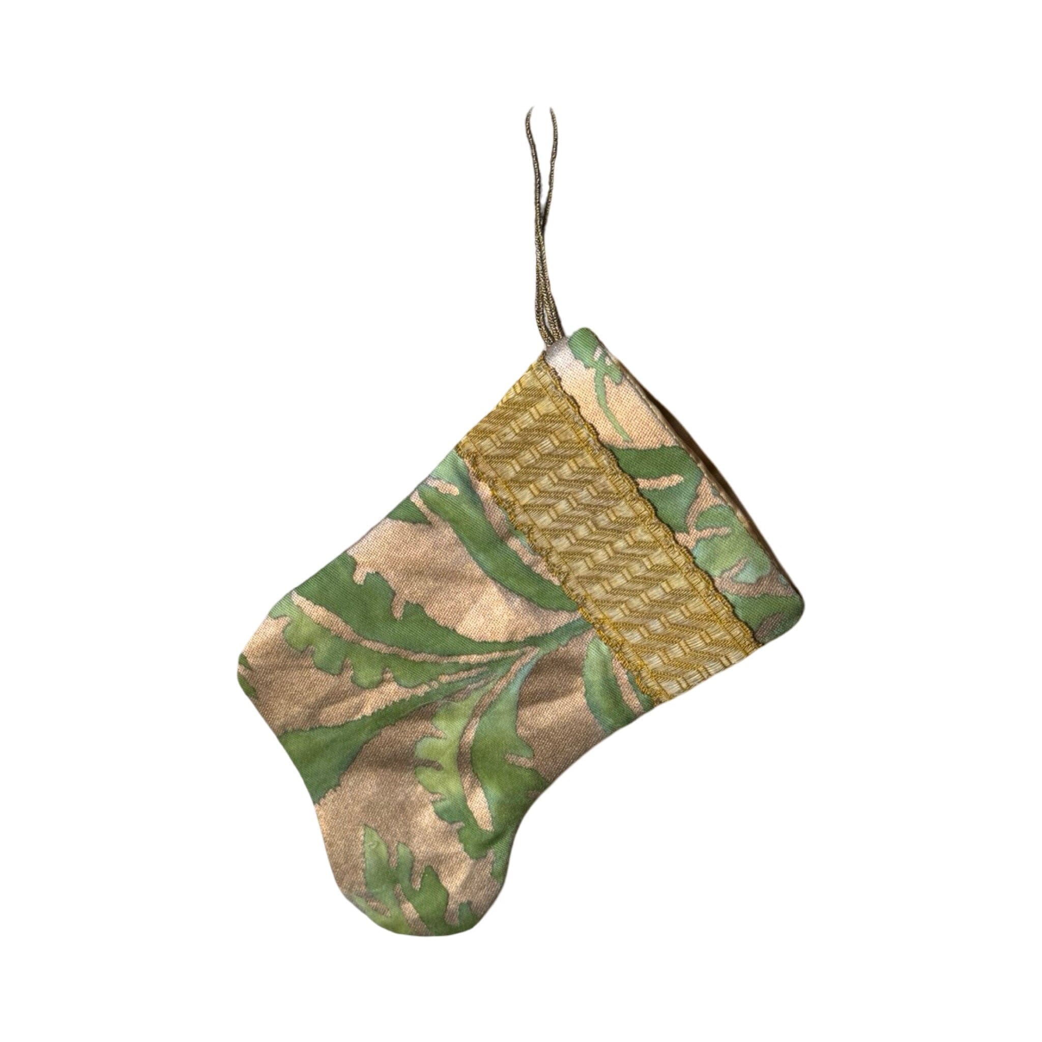 Handmade Mini Stocking from Antique and Vintage Textiles Ornament B. Viz Design O