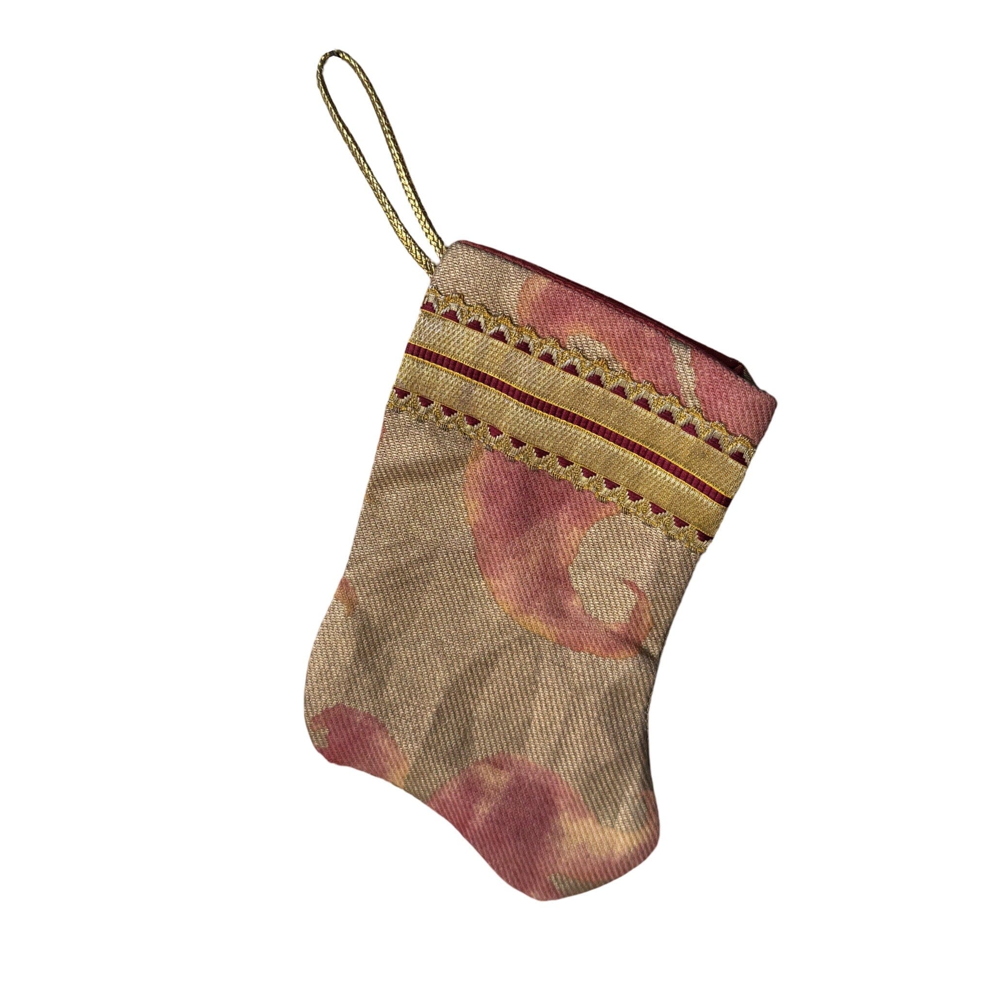 Handmade Mini Stocking from Antique and Vintage Textiles Ornament B. Viz Design O