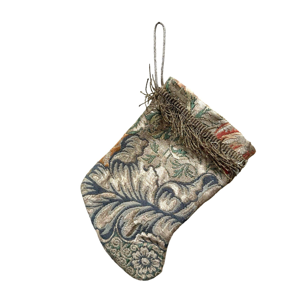 Handmade Mini Stocking from Antique and Vintage Textiles Ornament B. Viz Design O