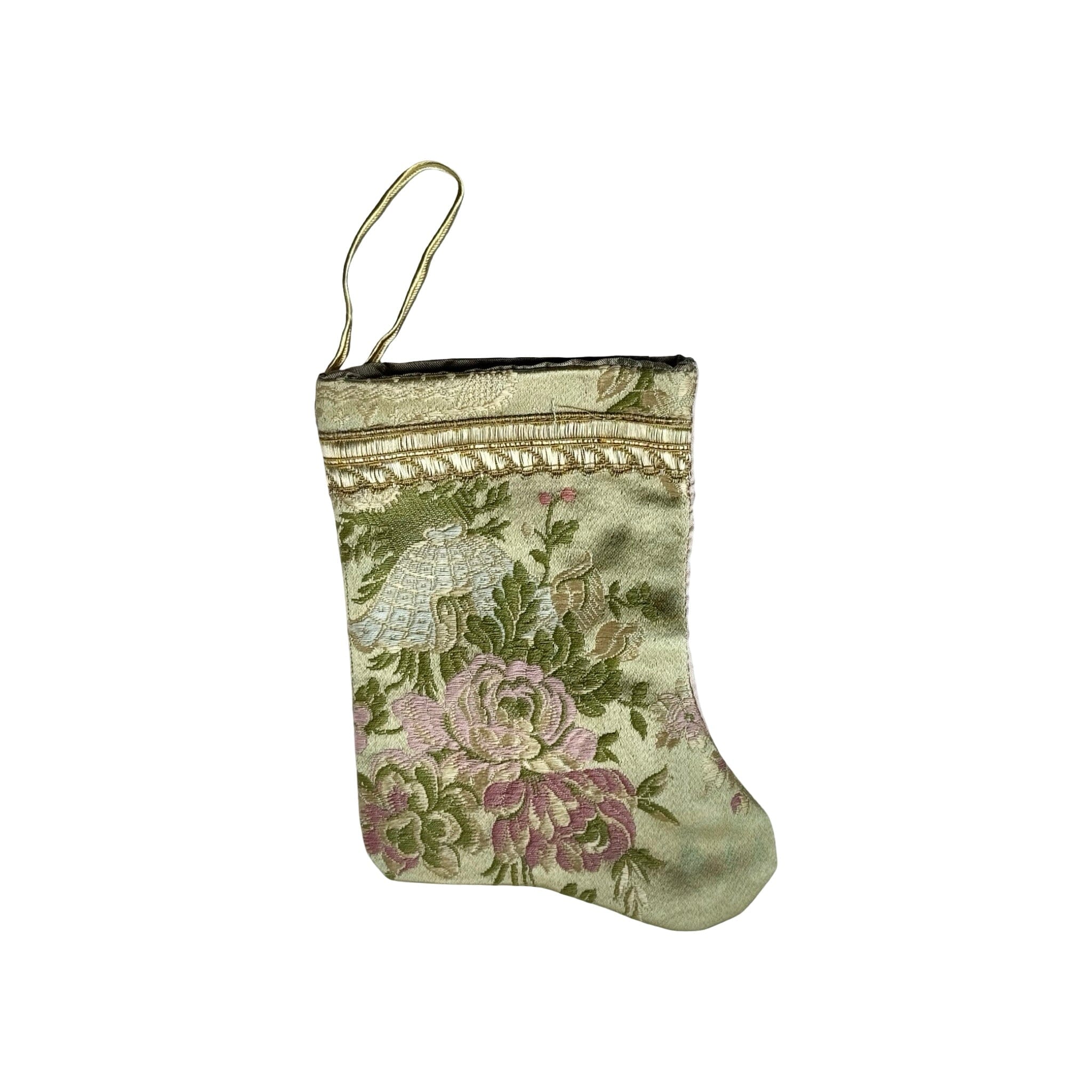 Handmade Mini Stocking from Antique and Vintage Textiles - Ornament B. Viz Design O