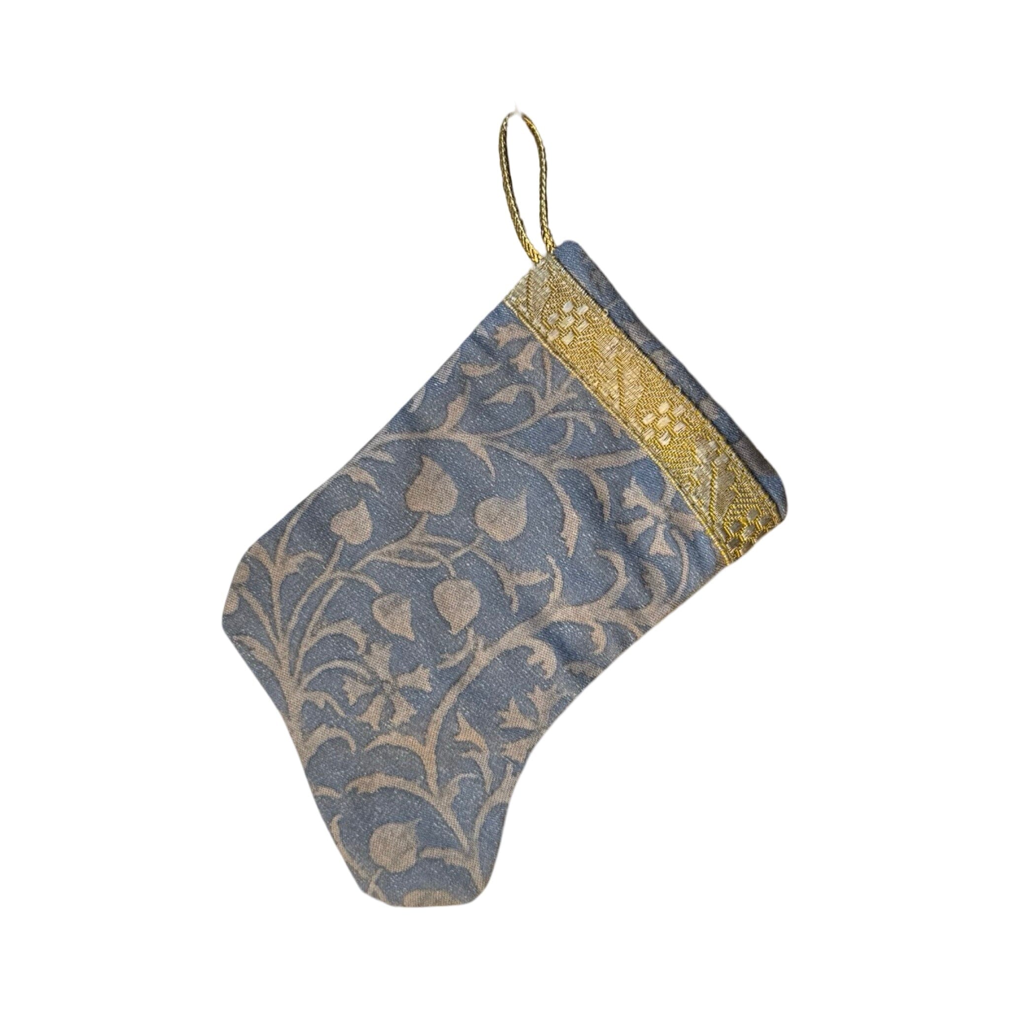 Handmade Mini Stocking from Antique and Vintage Textiles Ornament B. Viz Design O