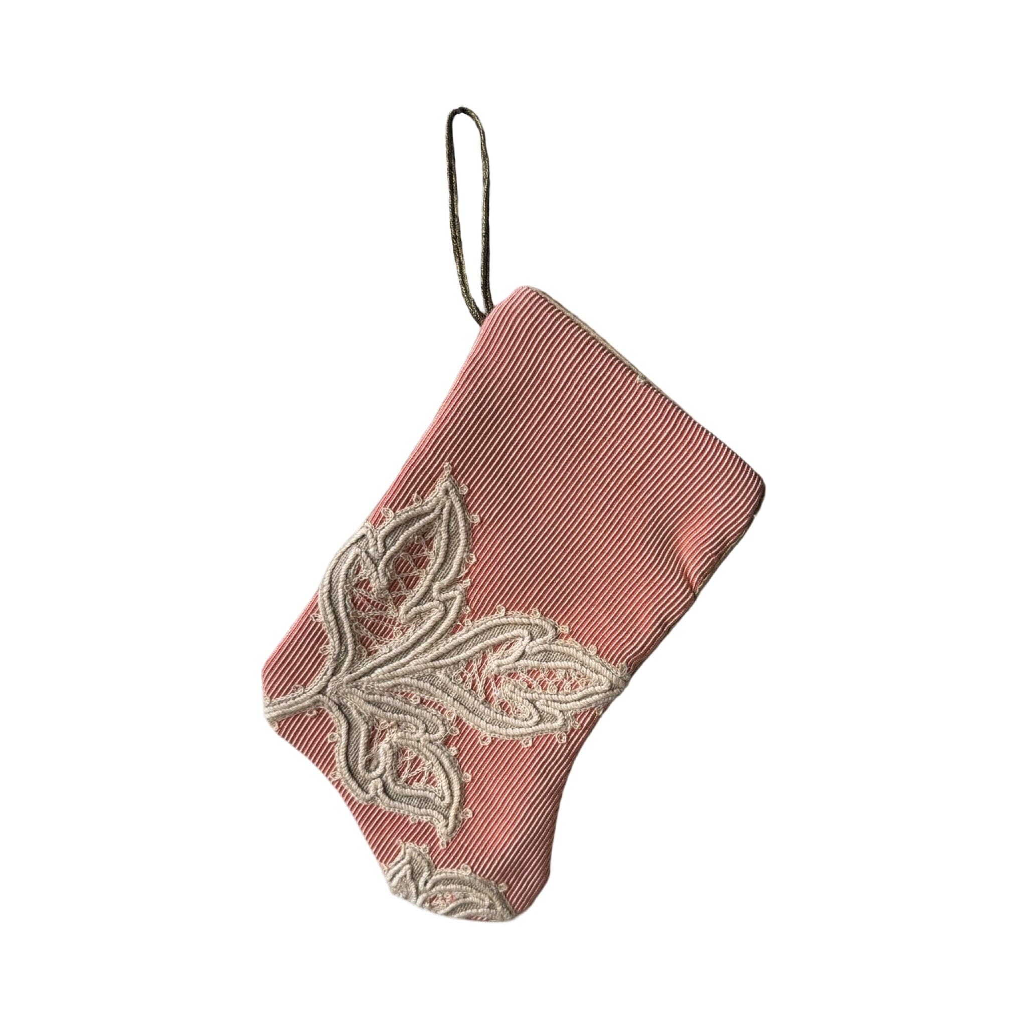 Handmade Mini Stocking from Antique and Vintage Textiles Ornament B. Viz Design S