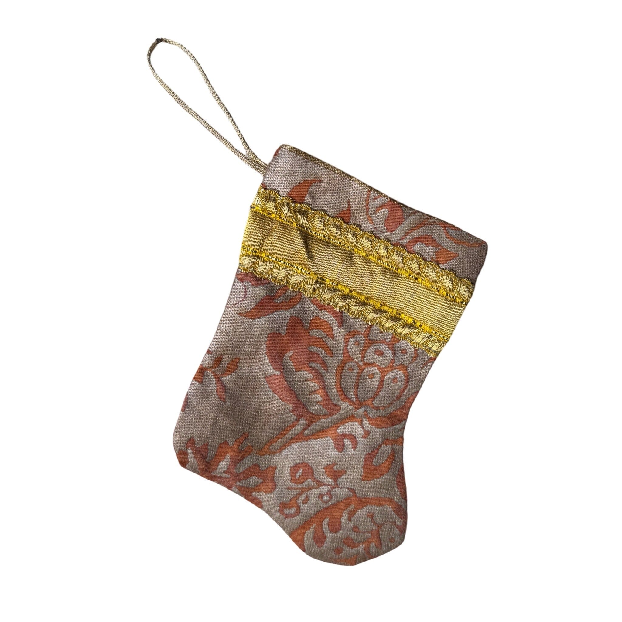 Handmade Mini Stocking from Antique and Vintage Textiles Ornament B. Viz Design S