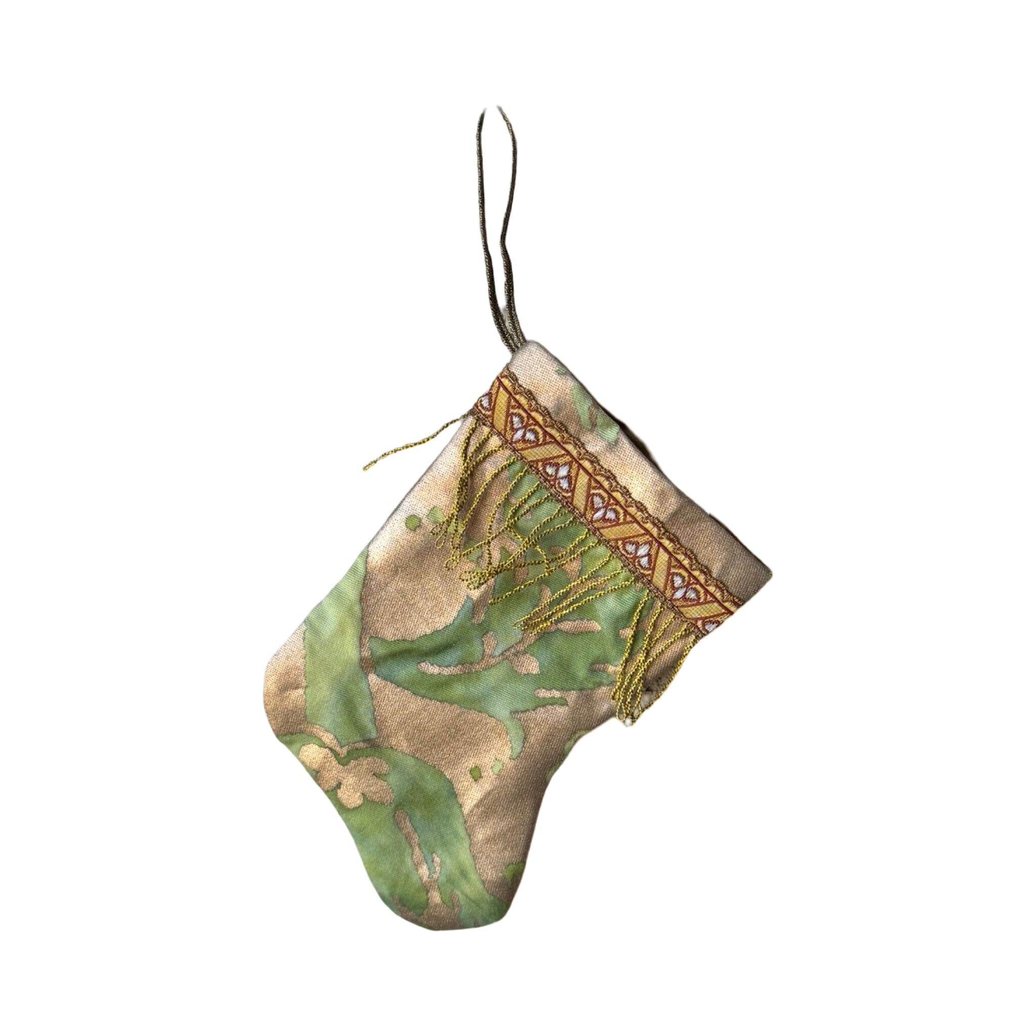 Handmade Mini Stocking from Antique and Vintage Textiles Ornament B. Viz Design S