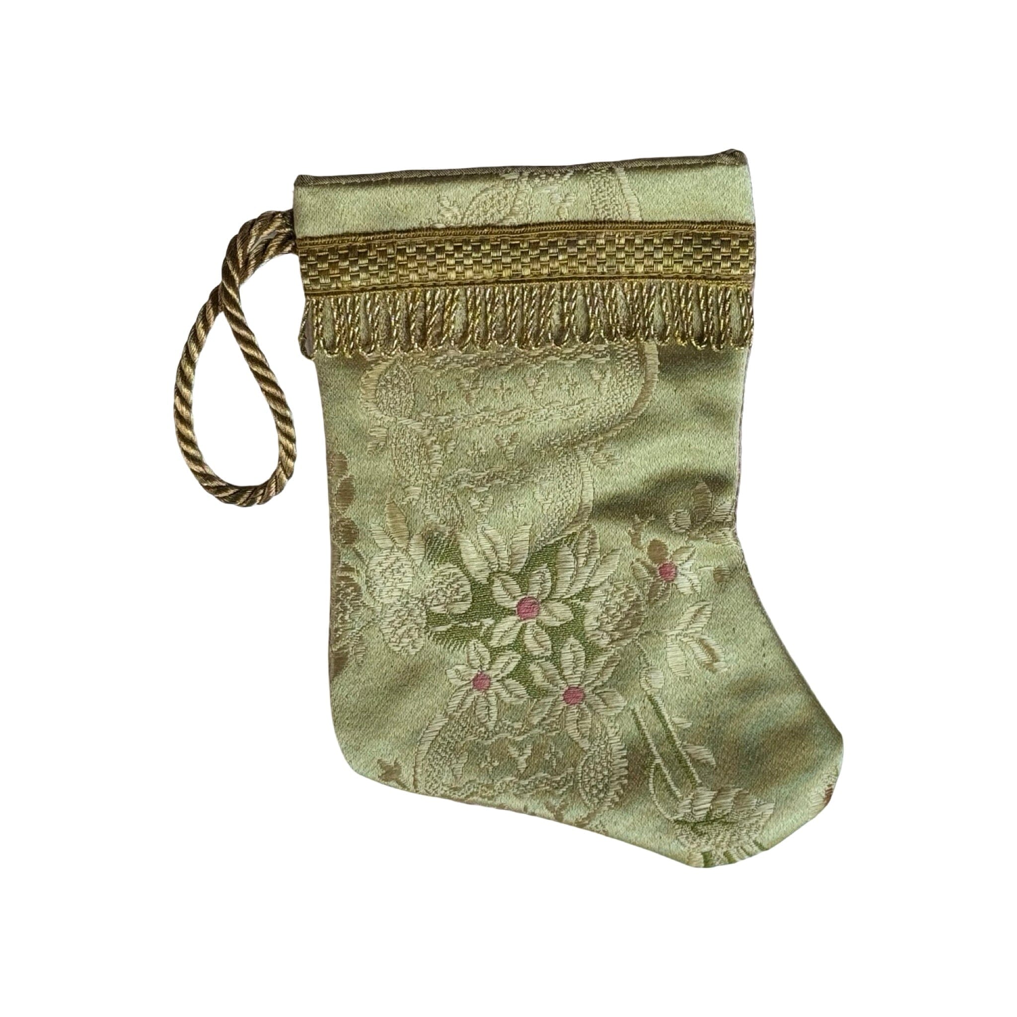 Handmade Mini Stocking from Antique and Vintage Textiles - Ornament B. Viz Design X