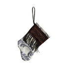 Handmade Mini Stocking from Antique Textiles - Lavender and White Fortuny Ornament B. Viz Design C