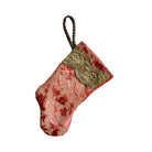 Handmade Mini Stocking from Antique Textiles - Pink Ornament B. Viz Design C