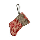 Handmade Mini Stocking from Antique Textiles - Pink Ornament B. Viz Design D
