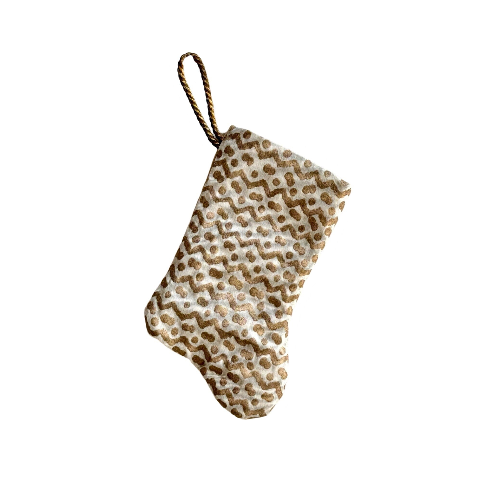 Handmade Mini Stocking Ornament from Antique & Vintage Textiles, Trims Ornament B. Viz Design A