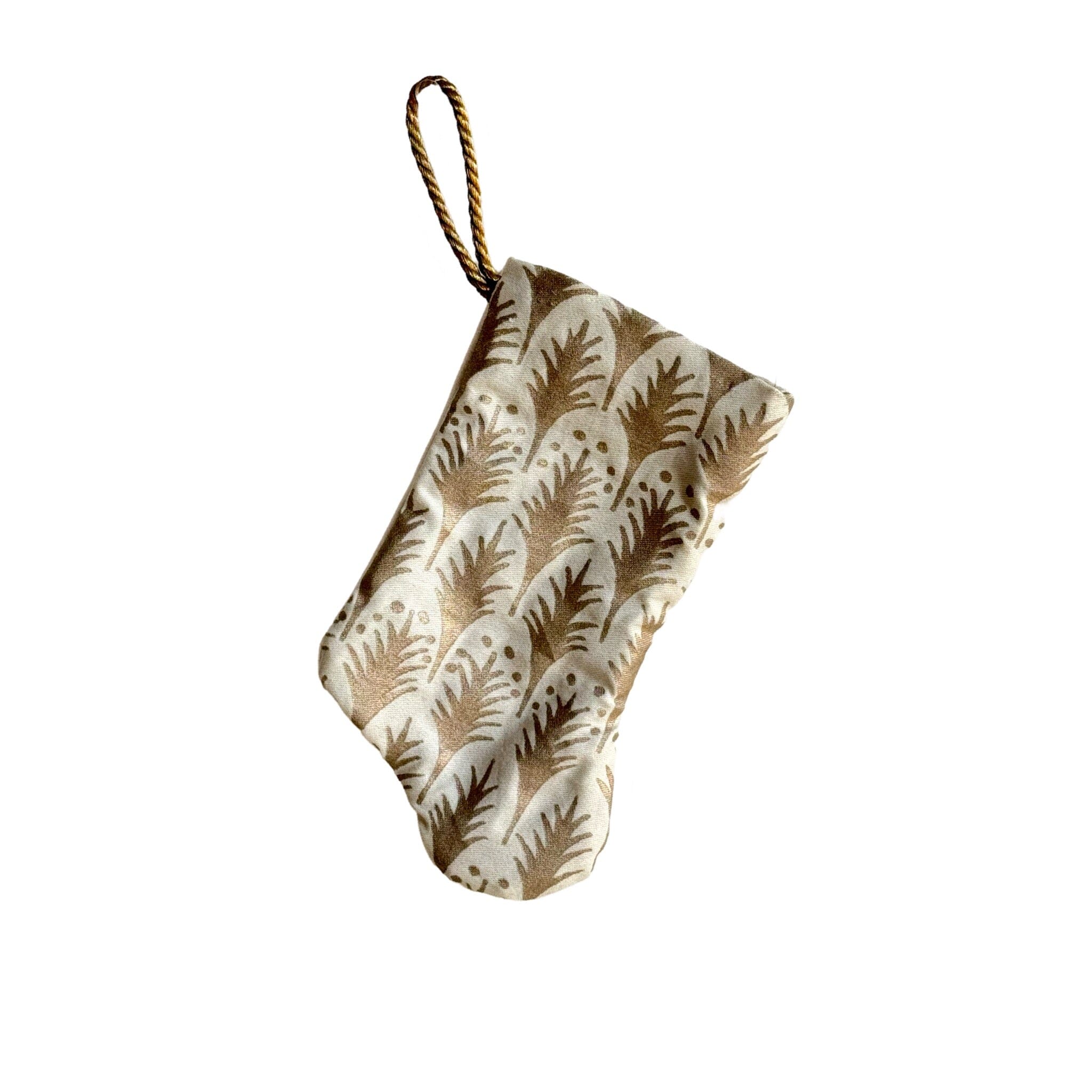 Handmade Mini Stocking Ornament from Antique & Vintage Textiles, Trims Ornament B. Viz Design B