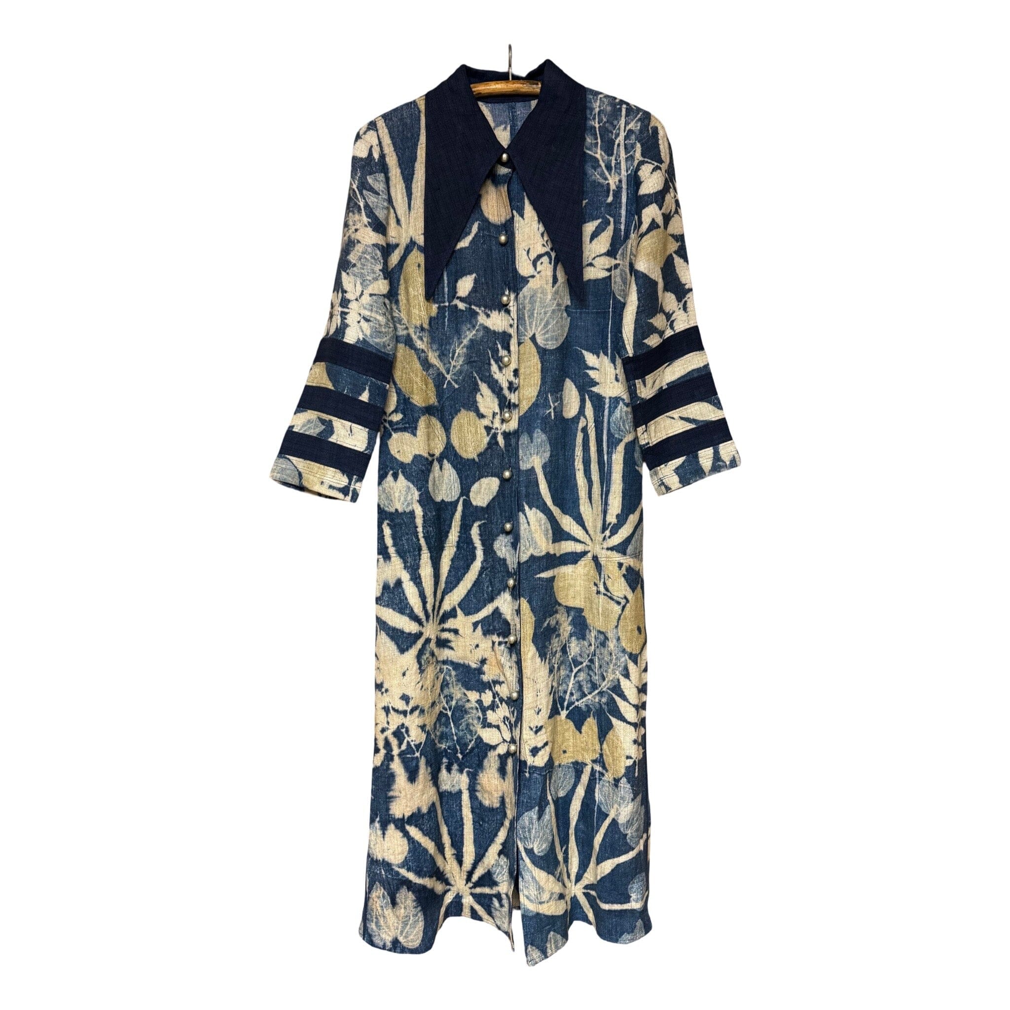 Handwoven Flax Linen Kaftan from Thailand Kaftan Bangkok E