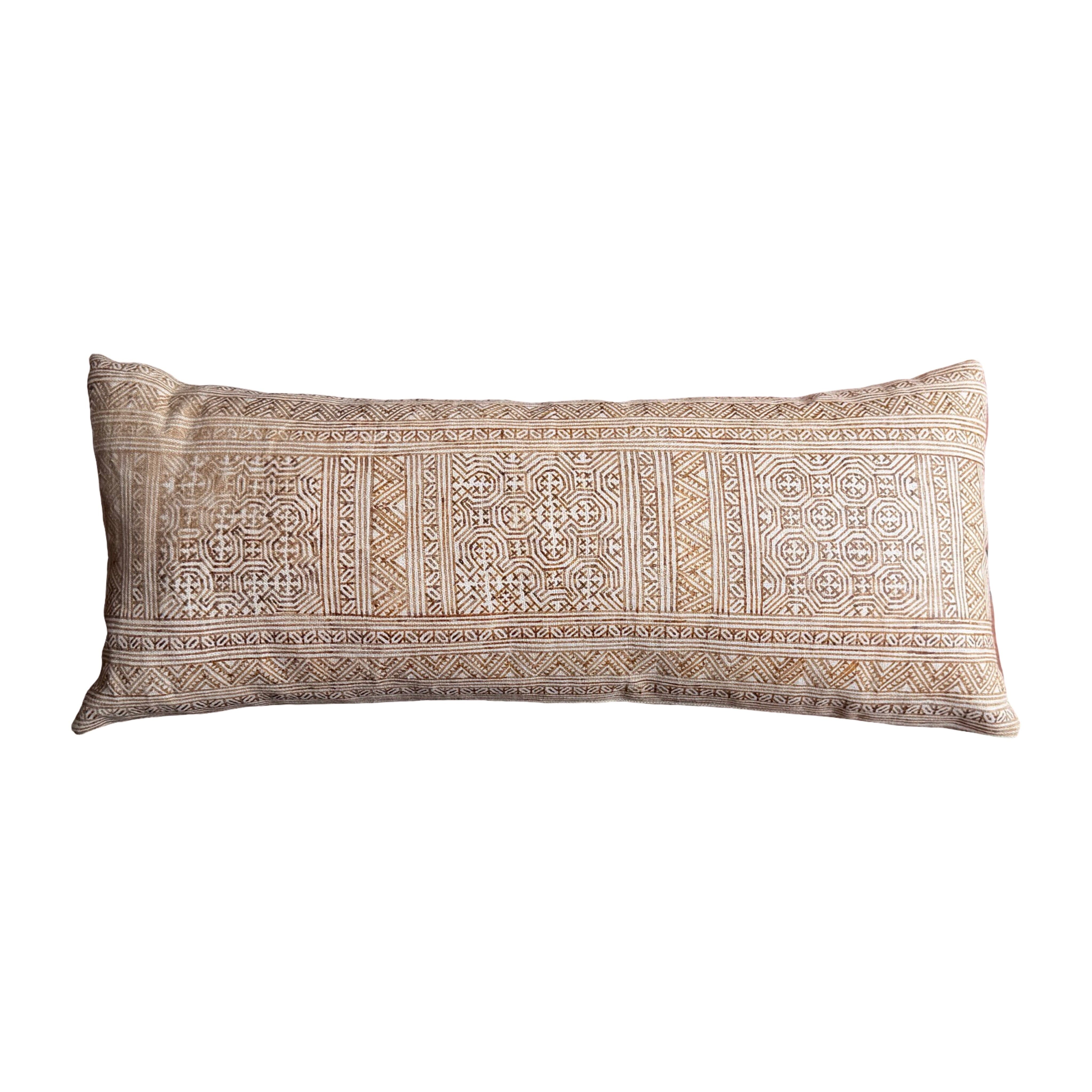 Hmong Tribal Wax Relief Batik (#M011226 | 13.25 x31") New Pillows B. Viz Design