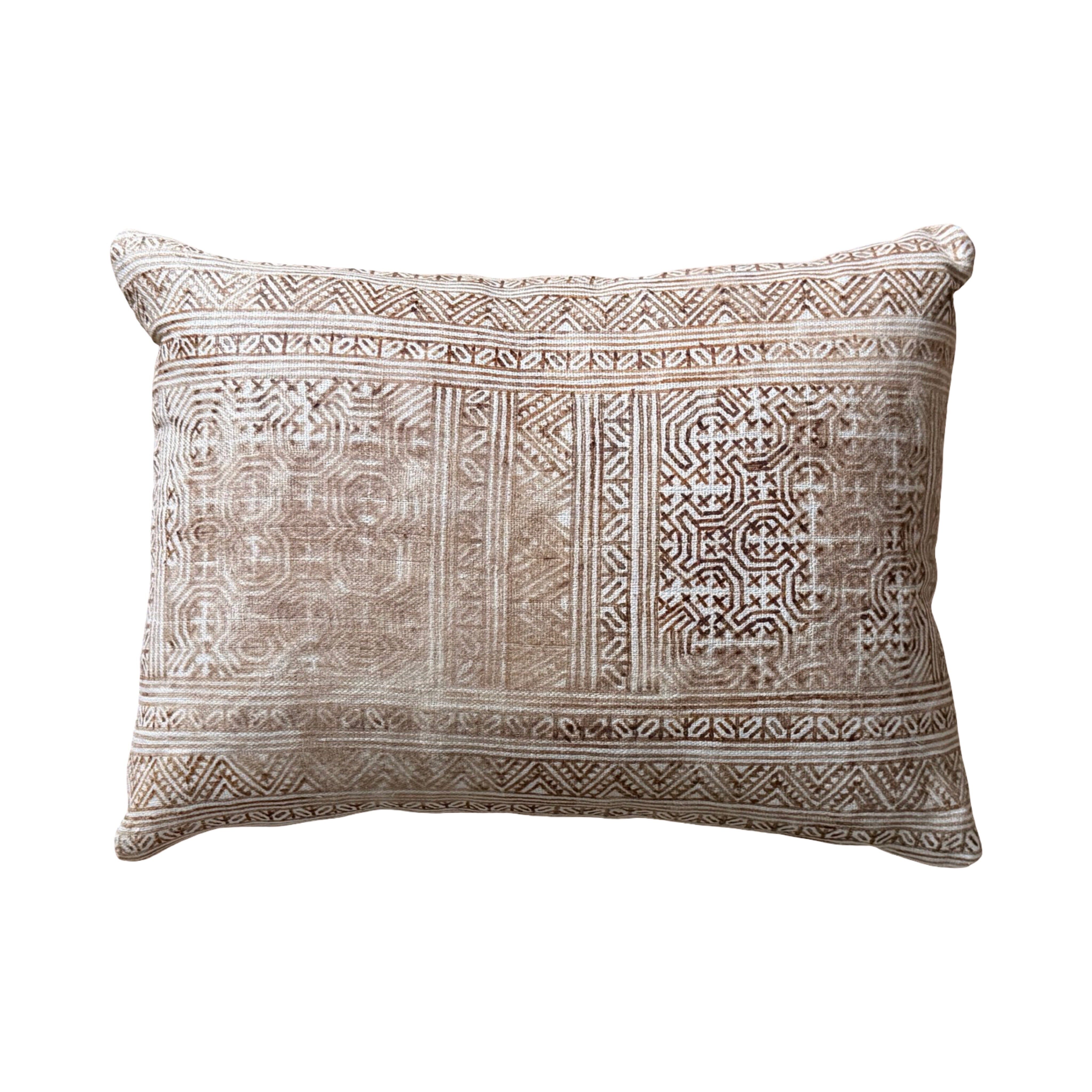 Hmong Tribal Wax Relief Batik (#M011426A&B | 13x17.5") New Pillows B. Viz Design